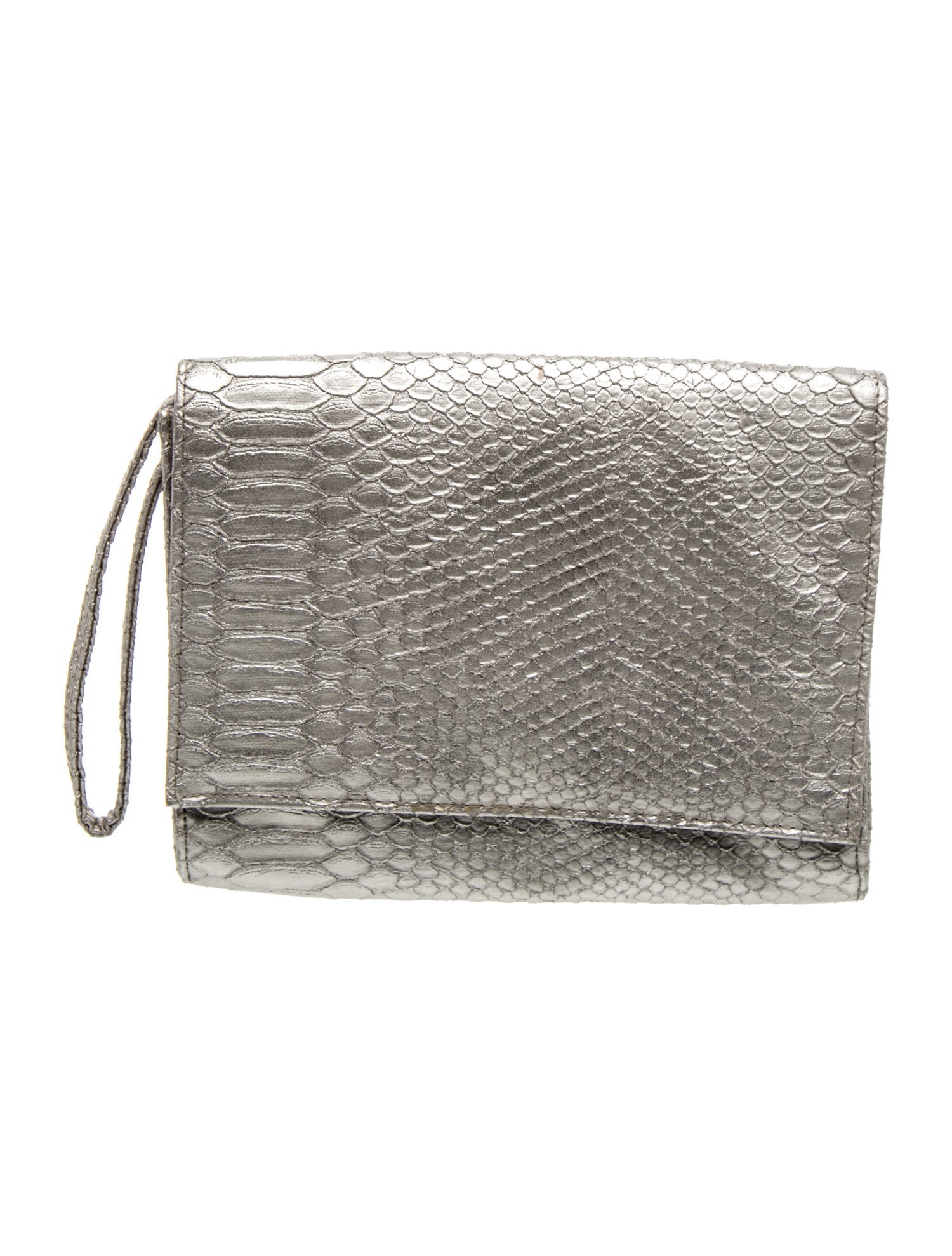 Neiman Marcus Embossed Leather Clutch