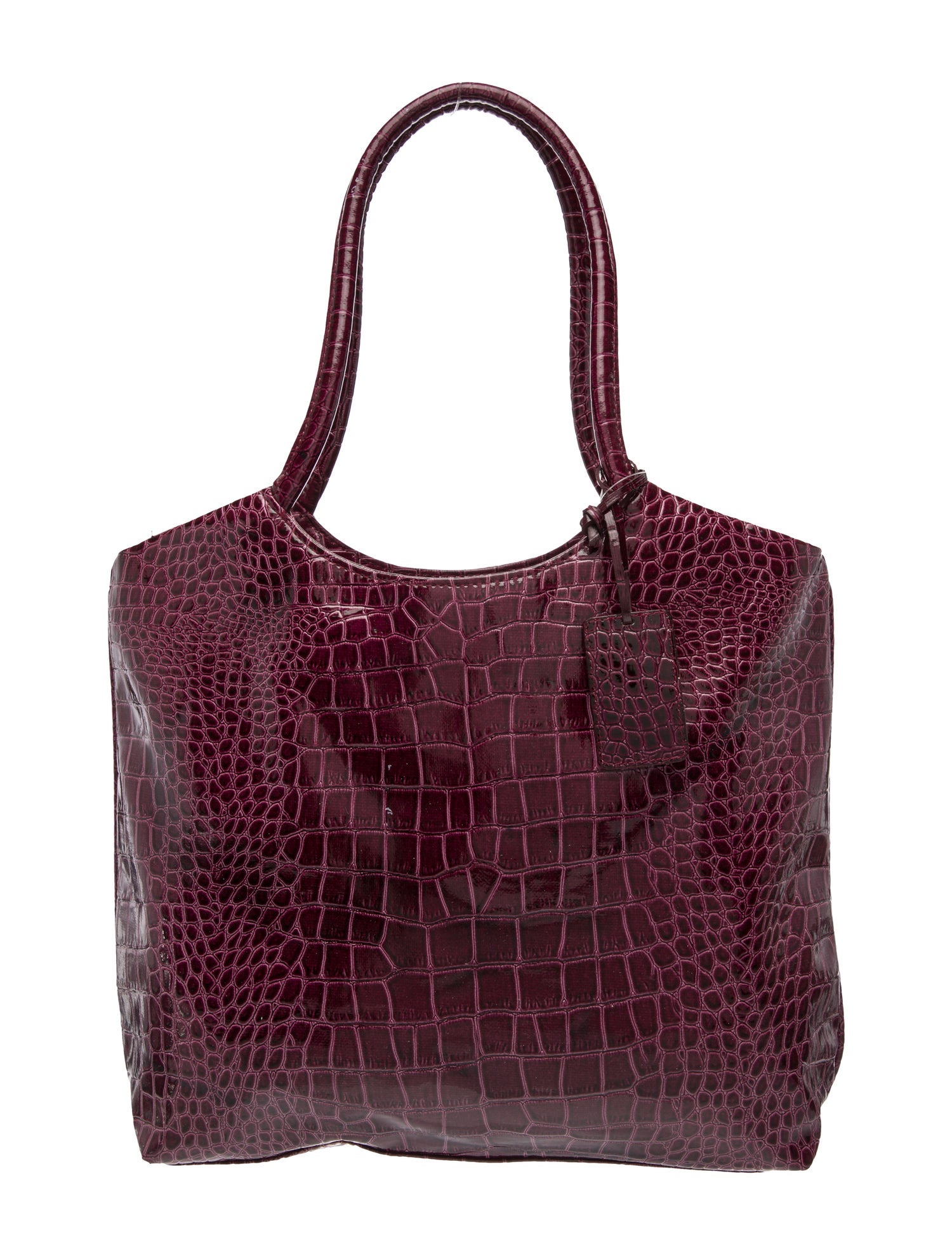 Neiman Marcus Embossed Leather Shoulder Bag