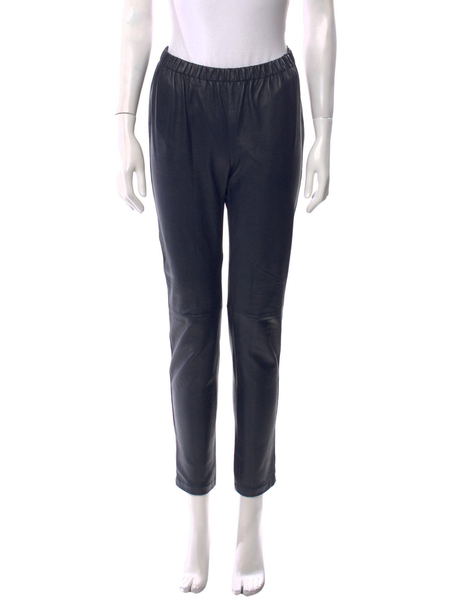 Neiman Marcus Leather Straight Leg Pants