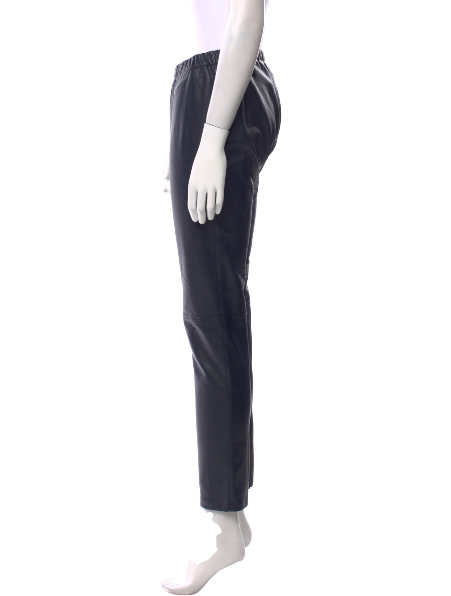 Neiman Marcus Leather Straight Leg Pants