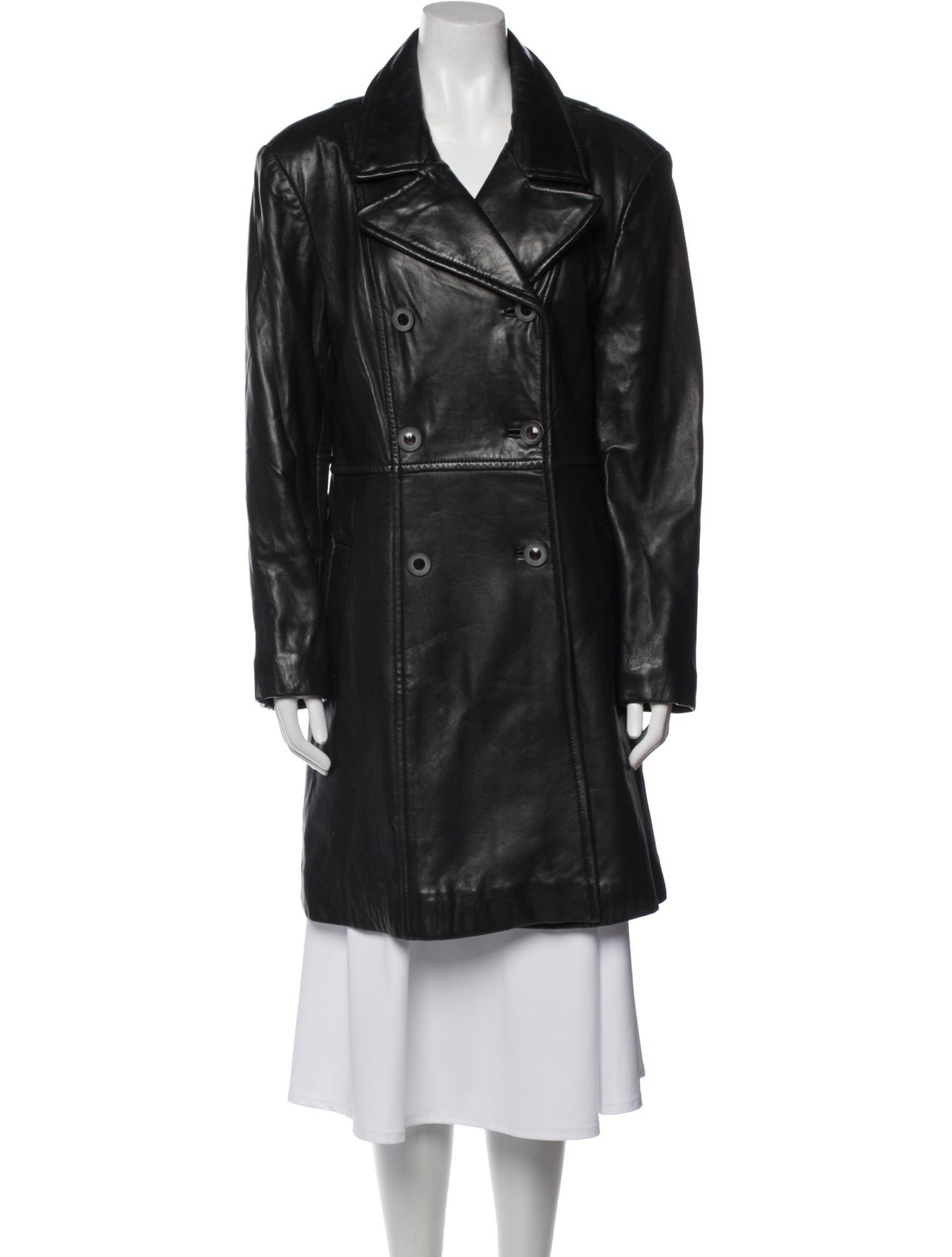 Neiman Marcus Leather Trench Coat