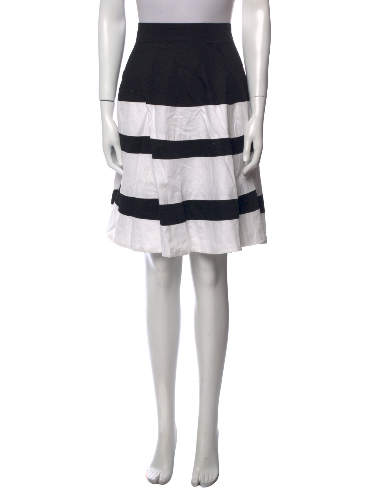 Neiman Marcus Striped Knee-Length Skirt