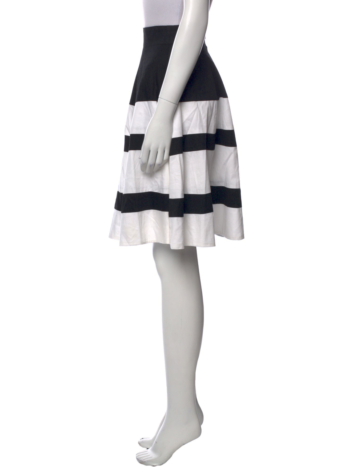 Neiman Marcus Striped Knee-Length Skirt