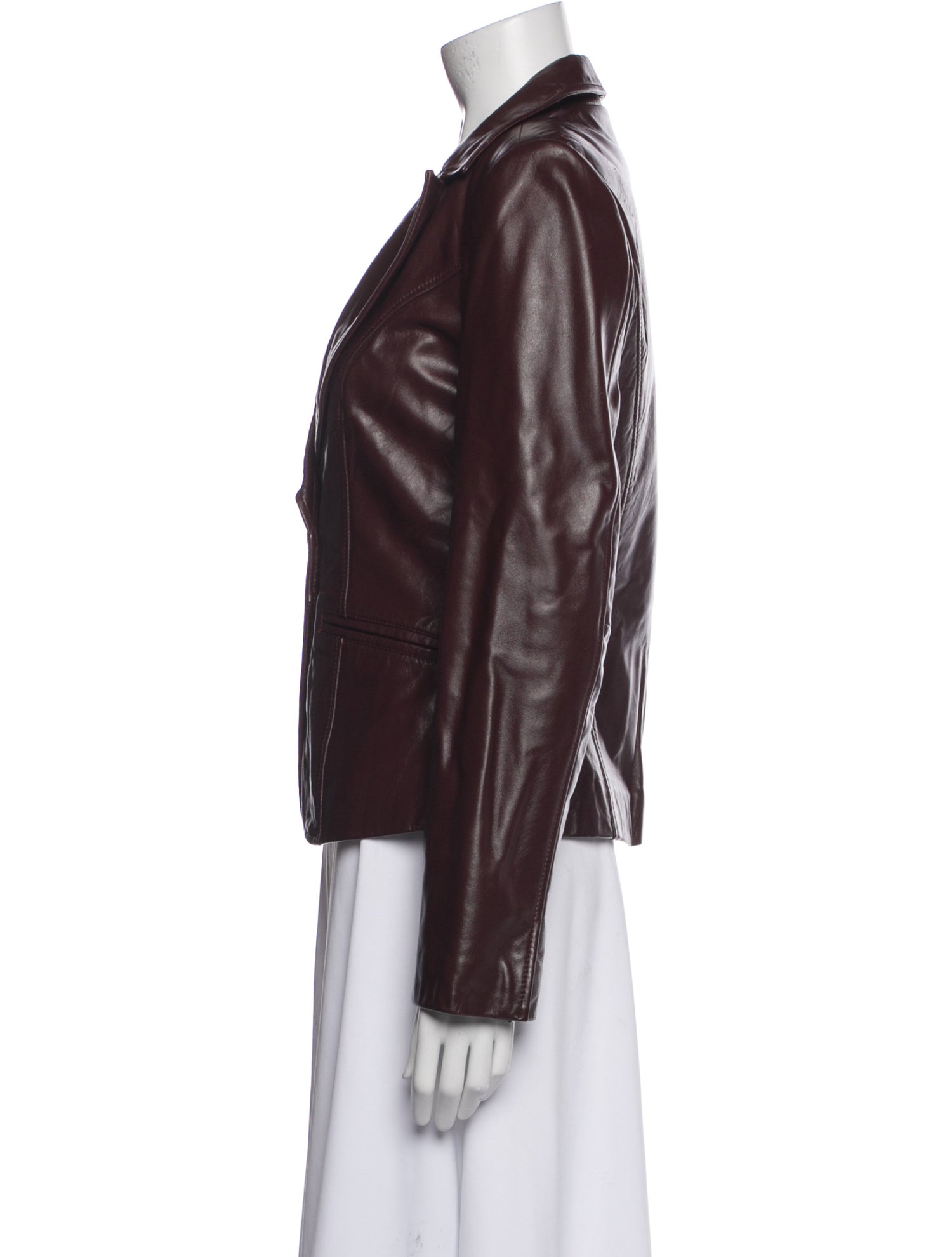 Neiman Marcus Lamb Leather Blazer