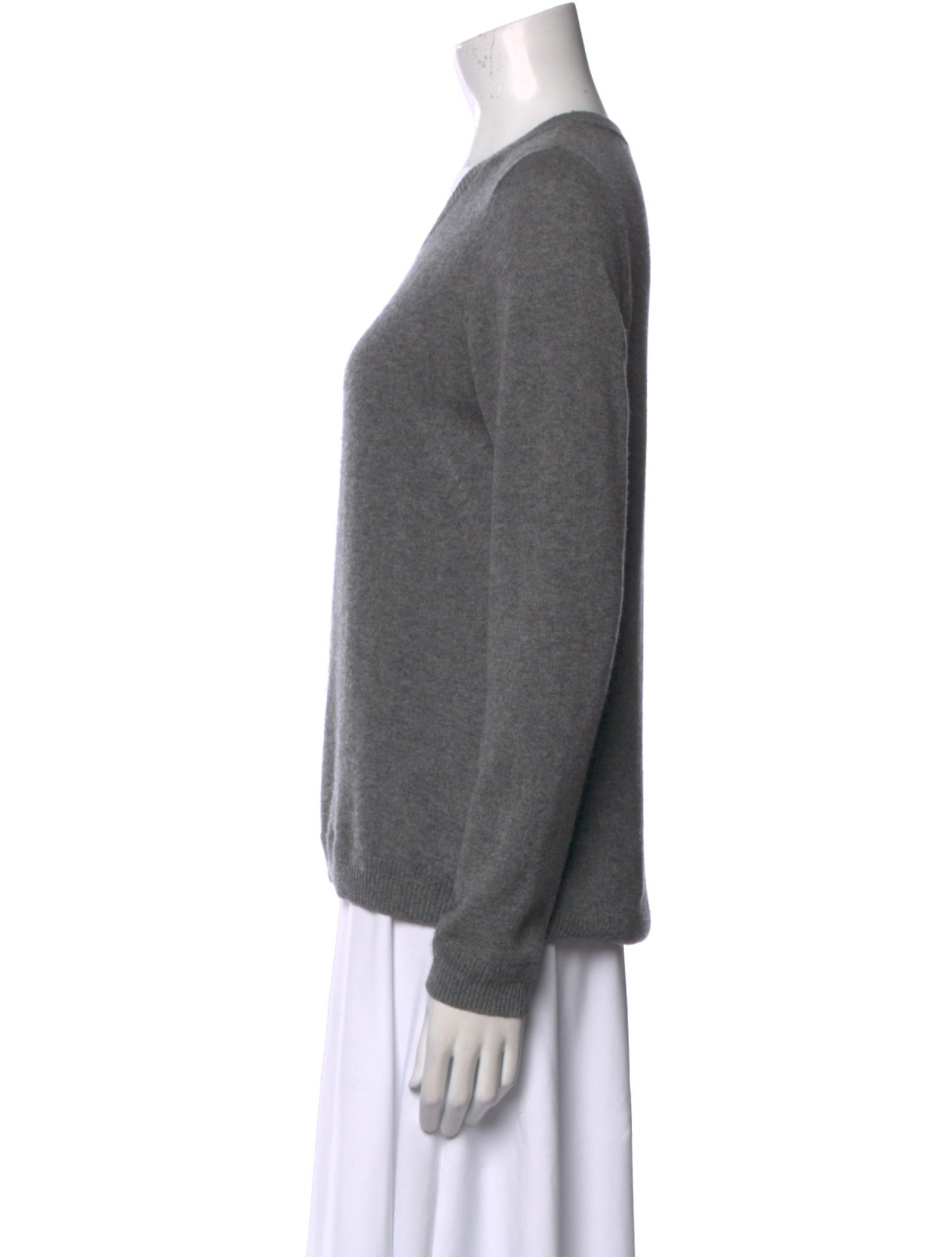 Neiman Marcus Cashmere Scoop Neck Sweatshirt