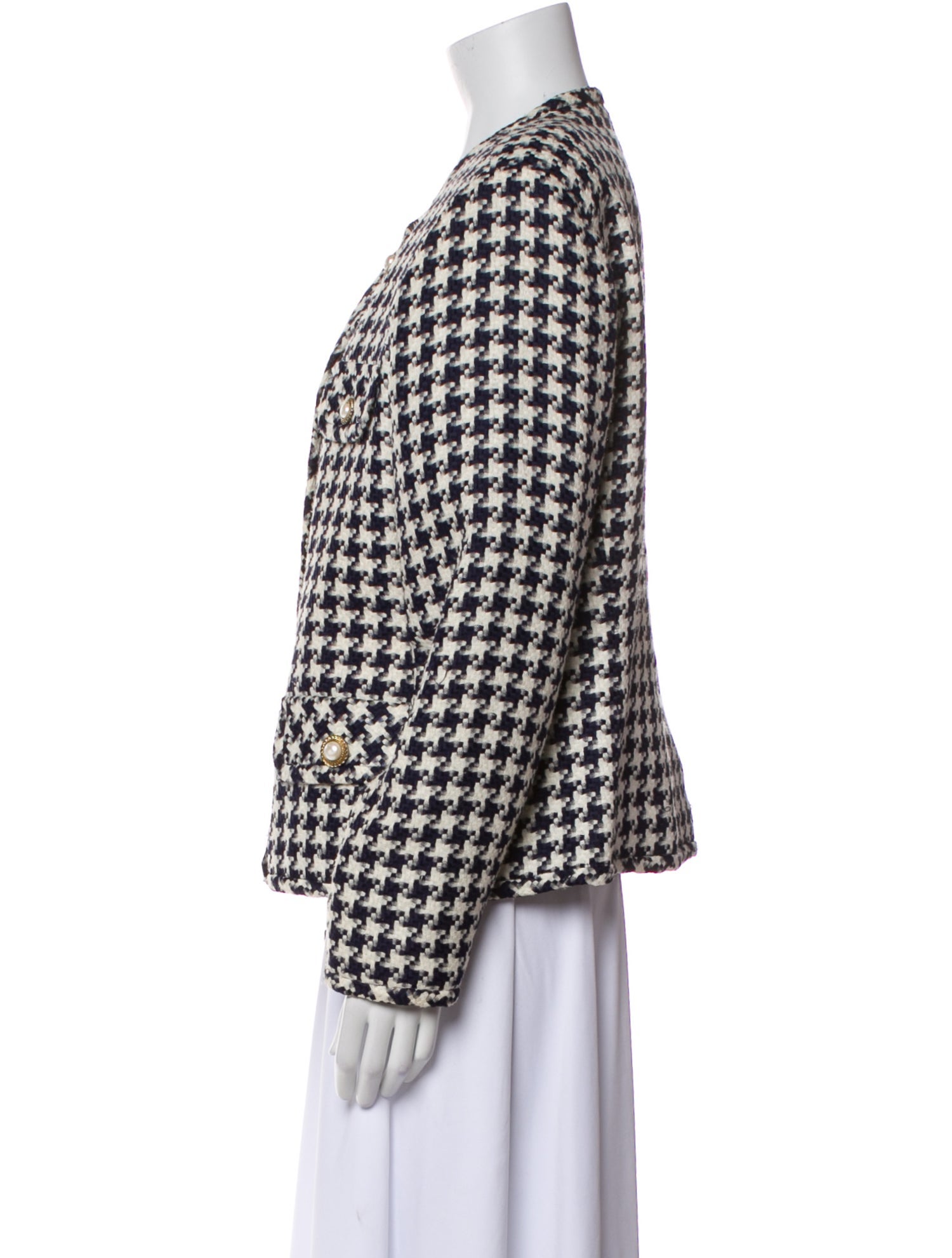 Neiman Marcus Plaid Print Evening Jacket