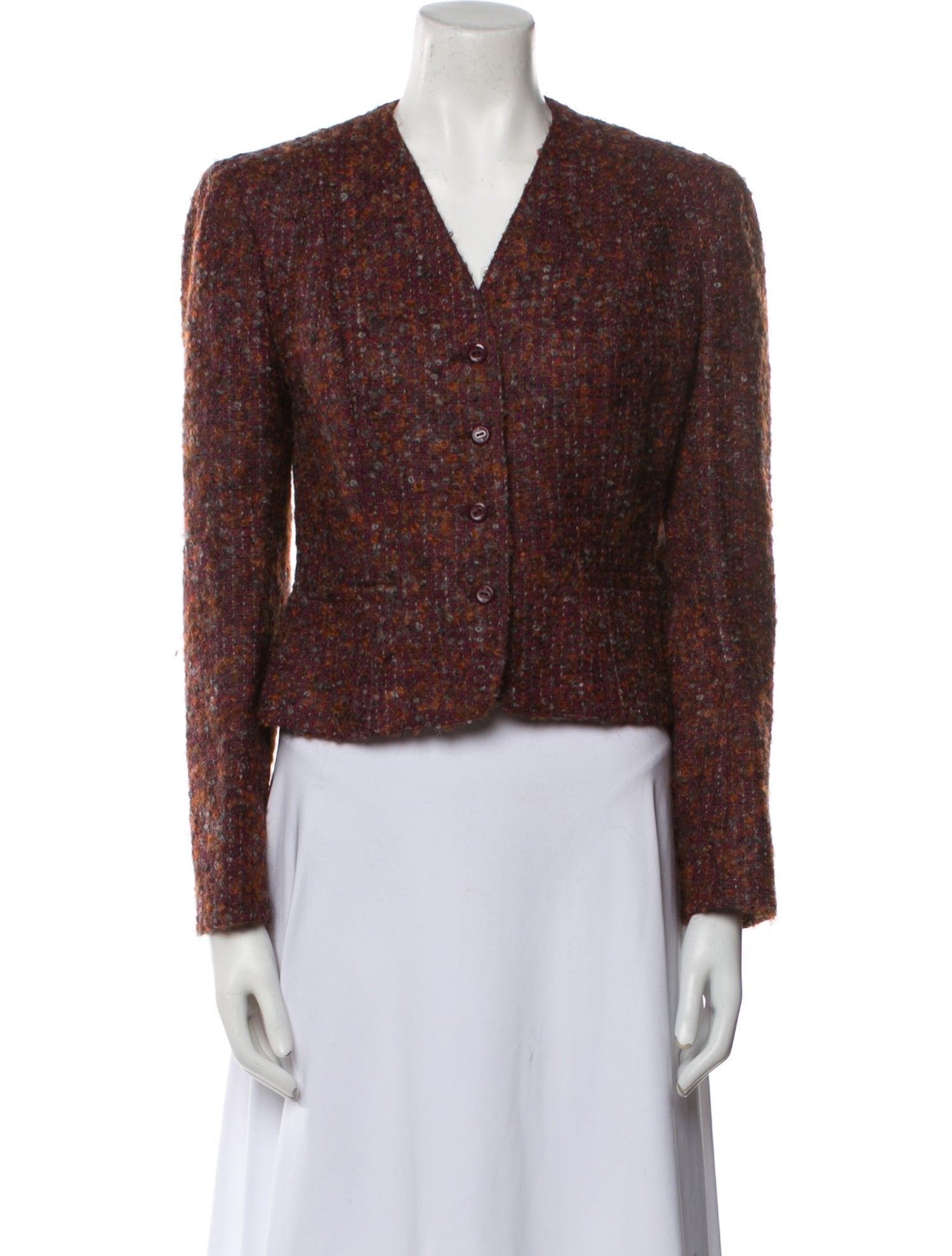 Neiman Marcus Tweed Pattern Evening Jacket