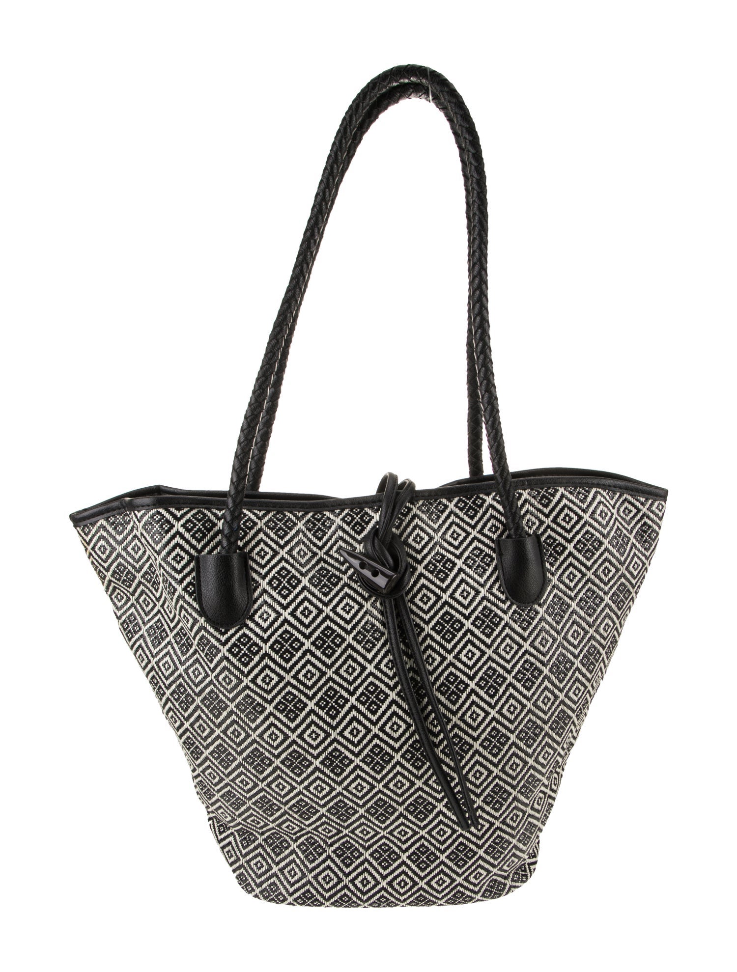 Neiman Marcus Raffia Top Handle Bag