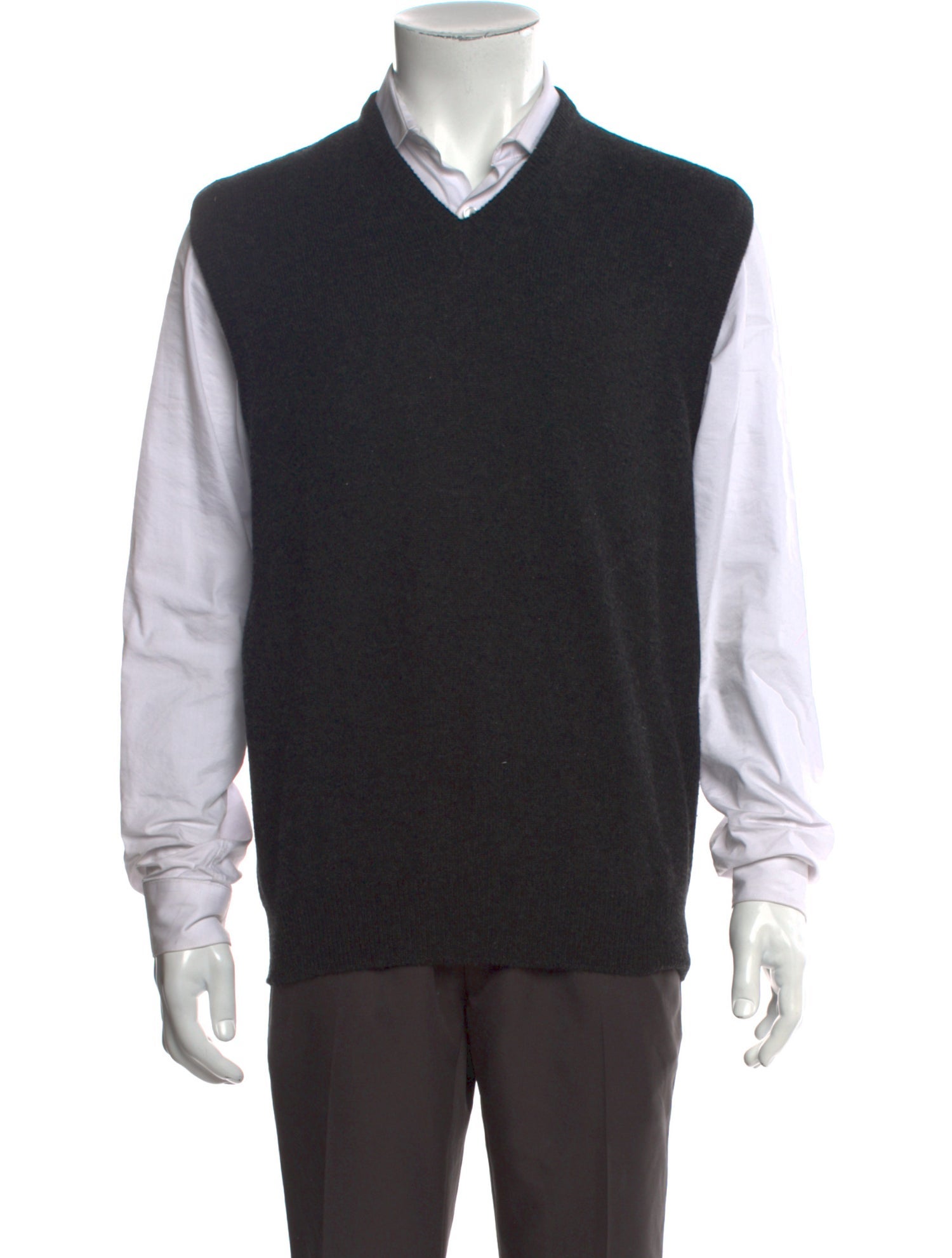 Neiman Marcus Cashmere V-Neck Sweater Vest
