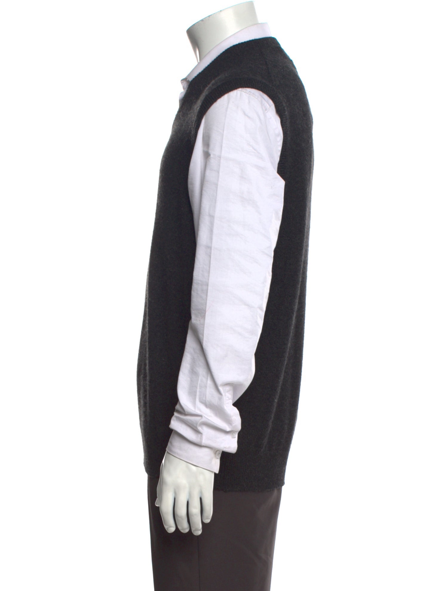 Neiman Marcus Cashmere V-Neck Sweater Vest