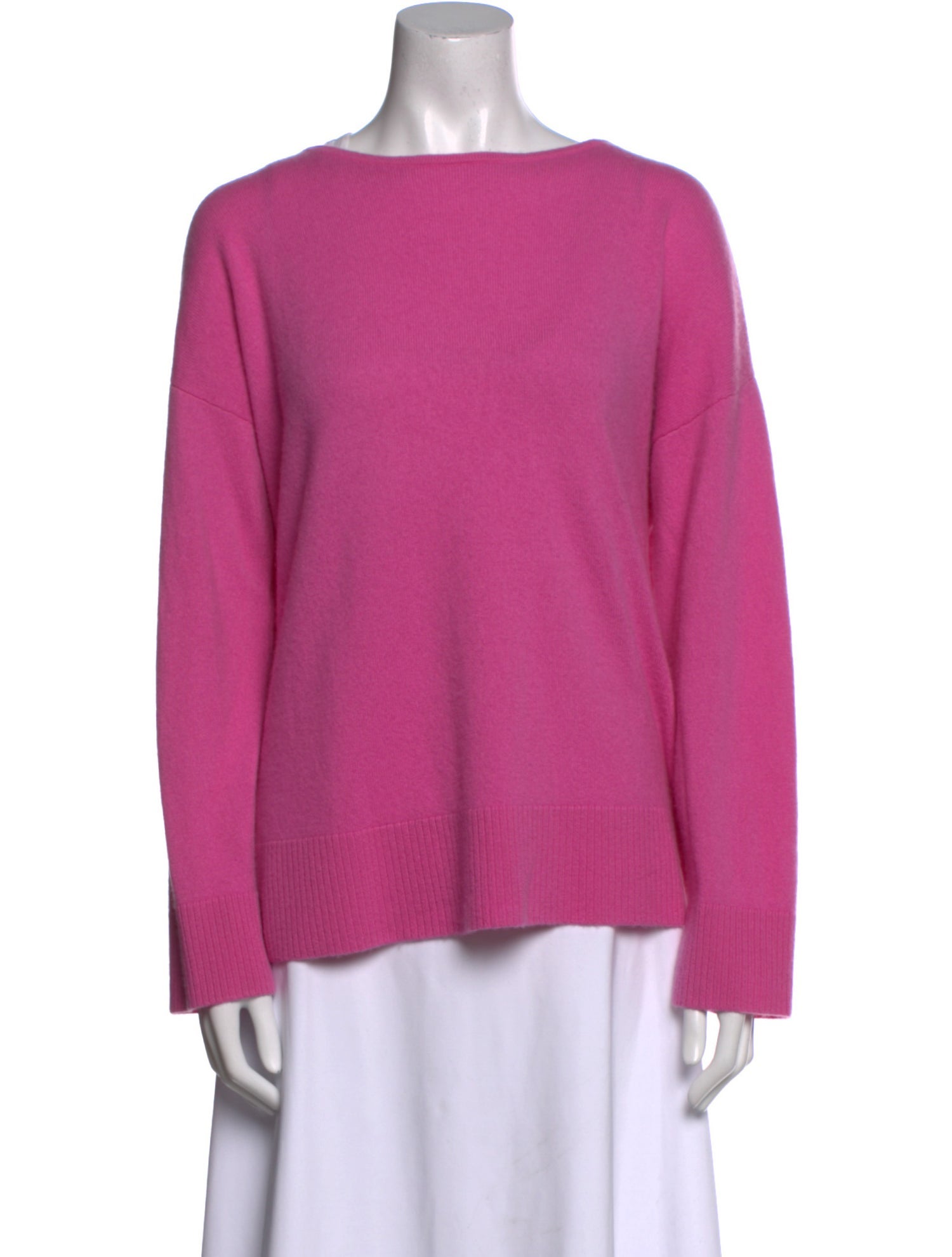 Neiman Marcus Cashmere Bateau Neckline Sweater