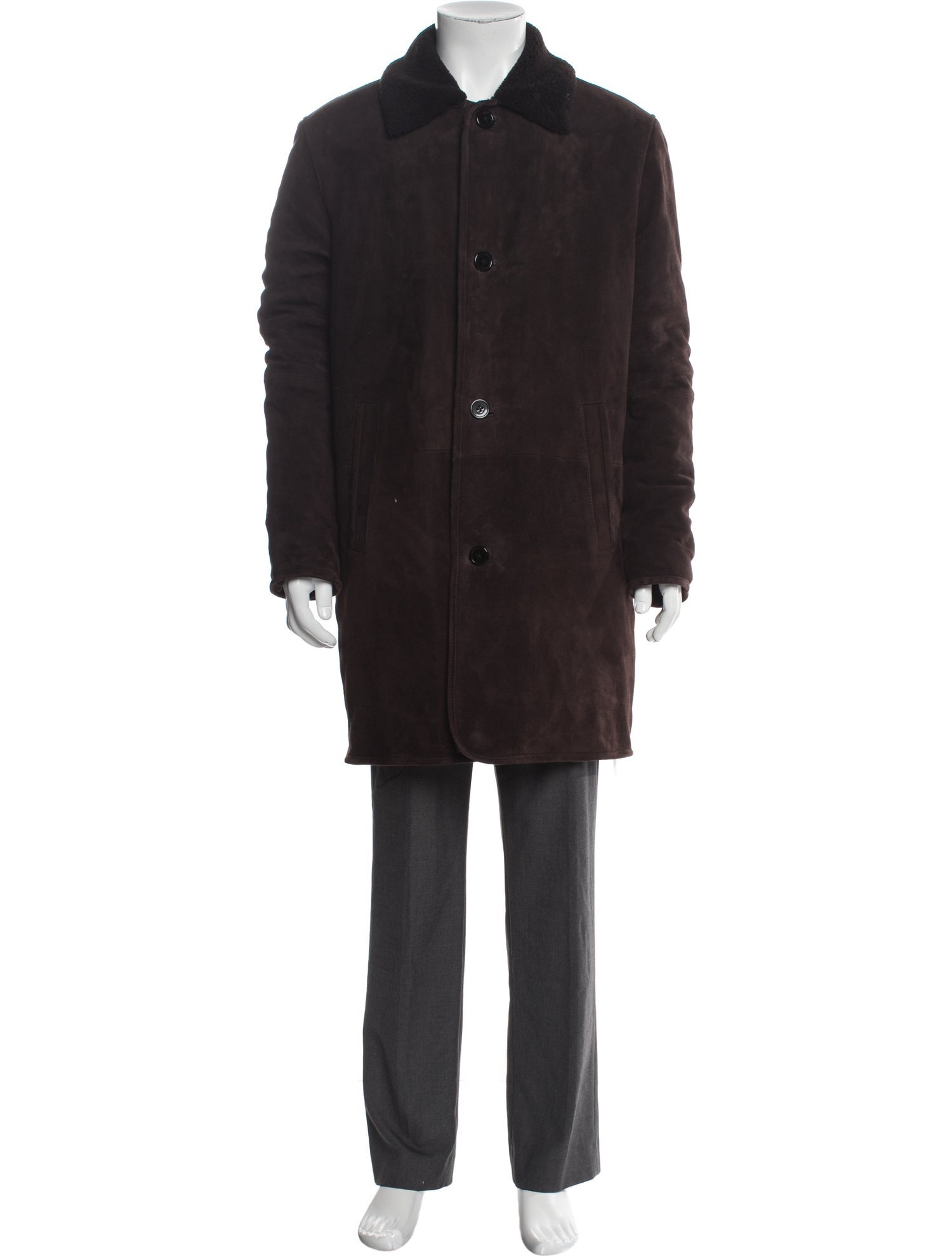 Neiman Marcus Goat Leather Overcoat
