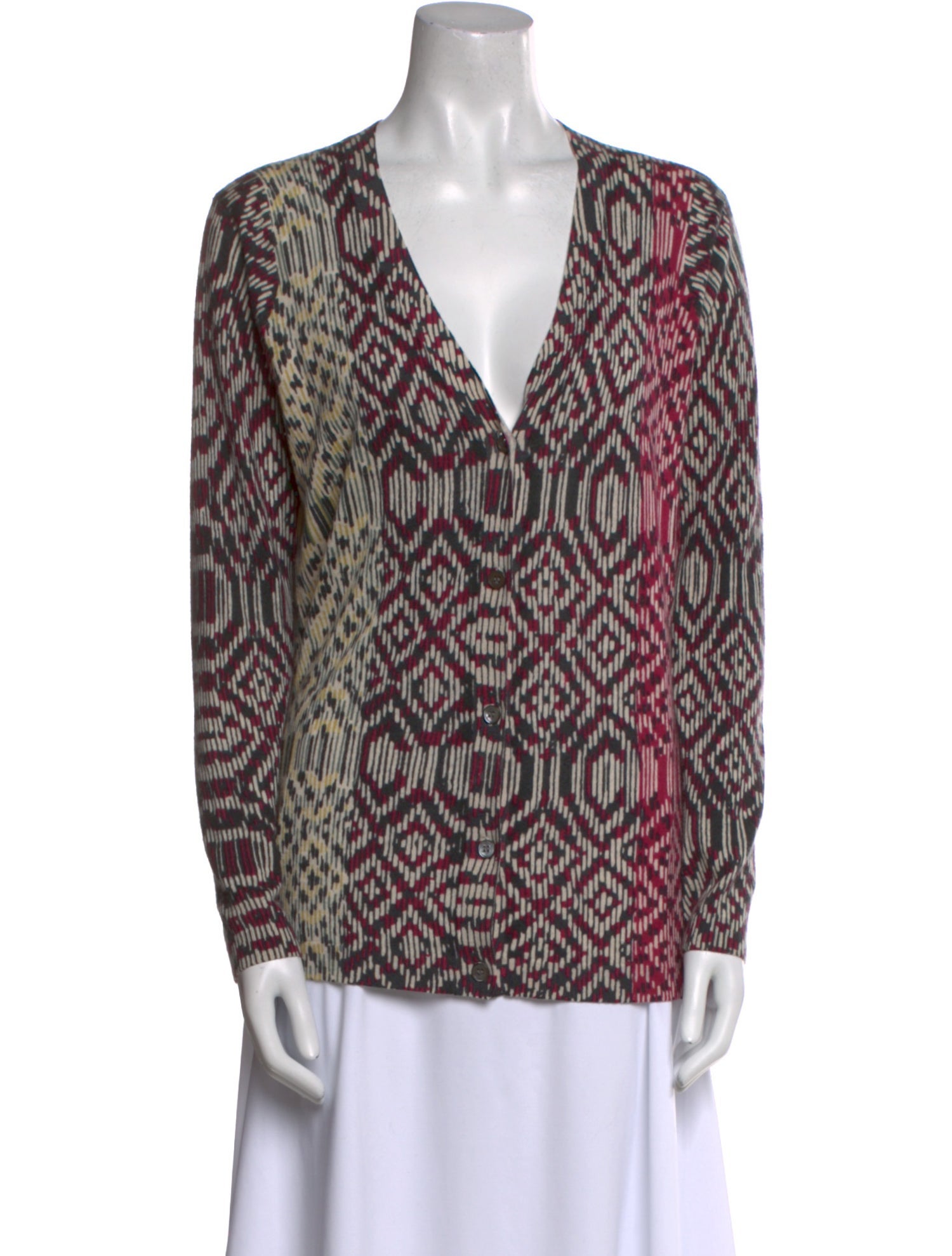 Neiman Marcus Cashmere Printed Sweater