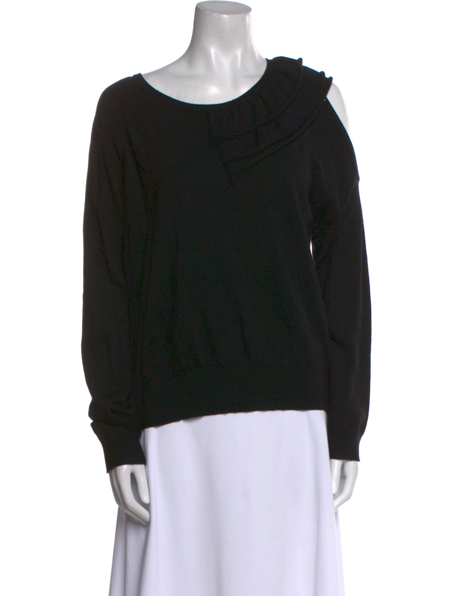 Neiman Marcus Scoop Neck Long Sleeve Sweatshirt