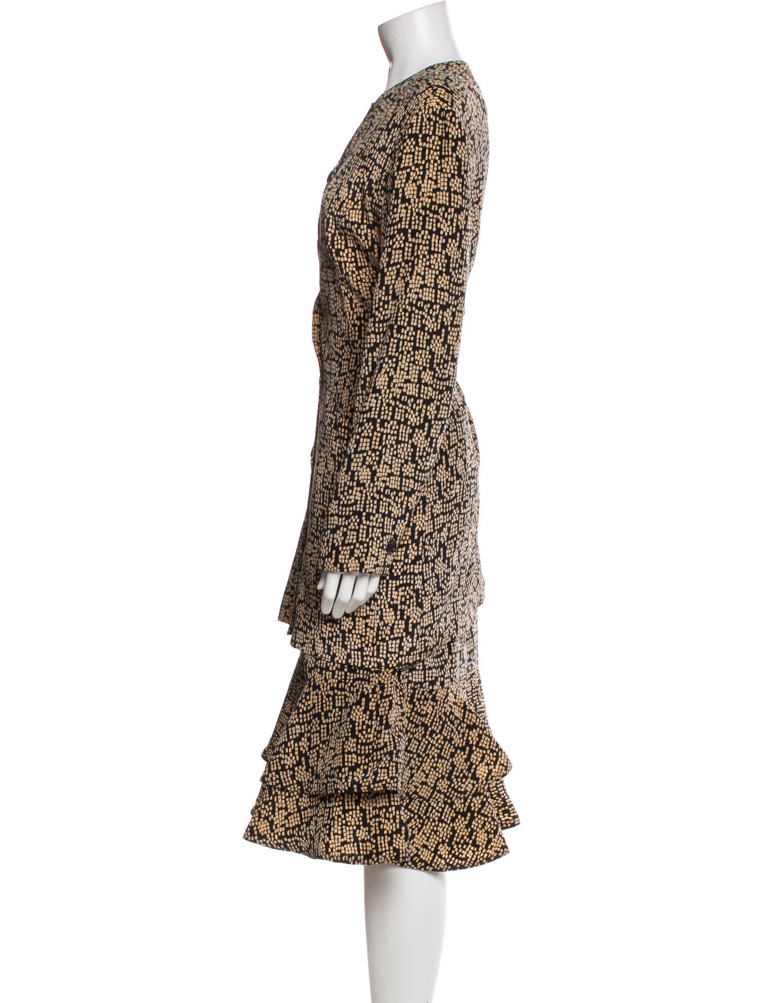 Neiman Marcus Silk Printed Skirt Set