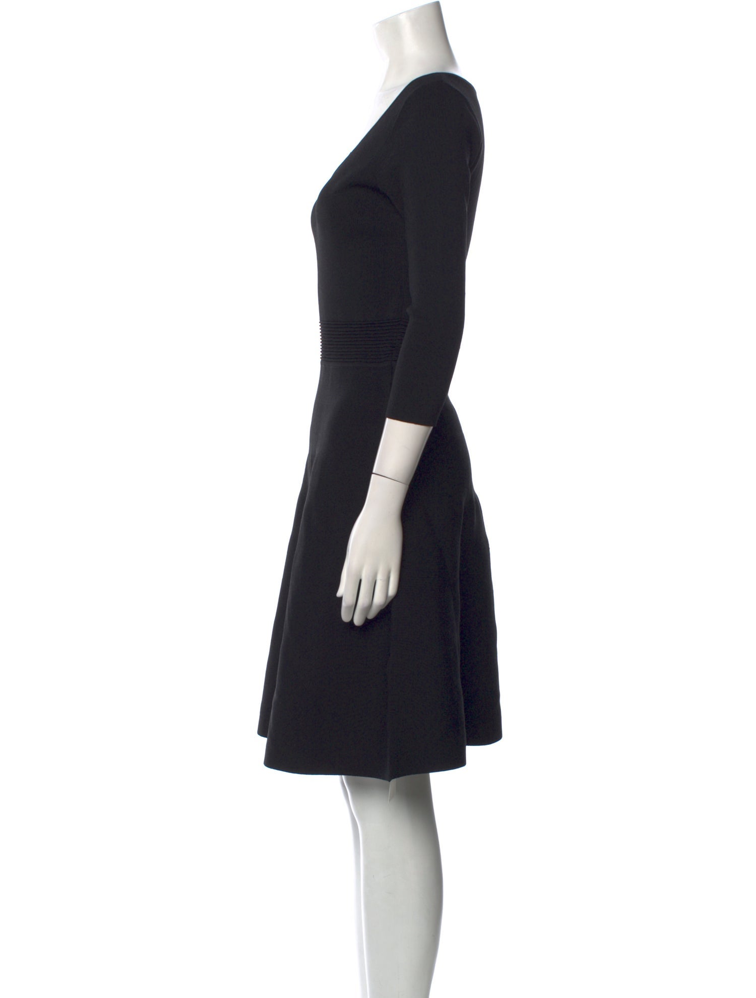 Neiman Marcus V-Neck Knee-Length Dress