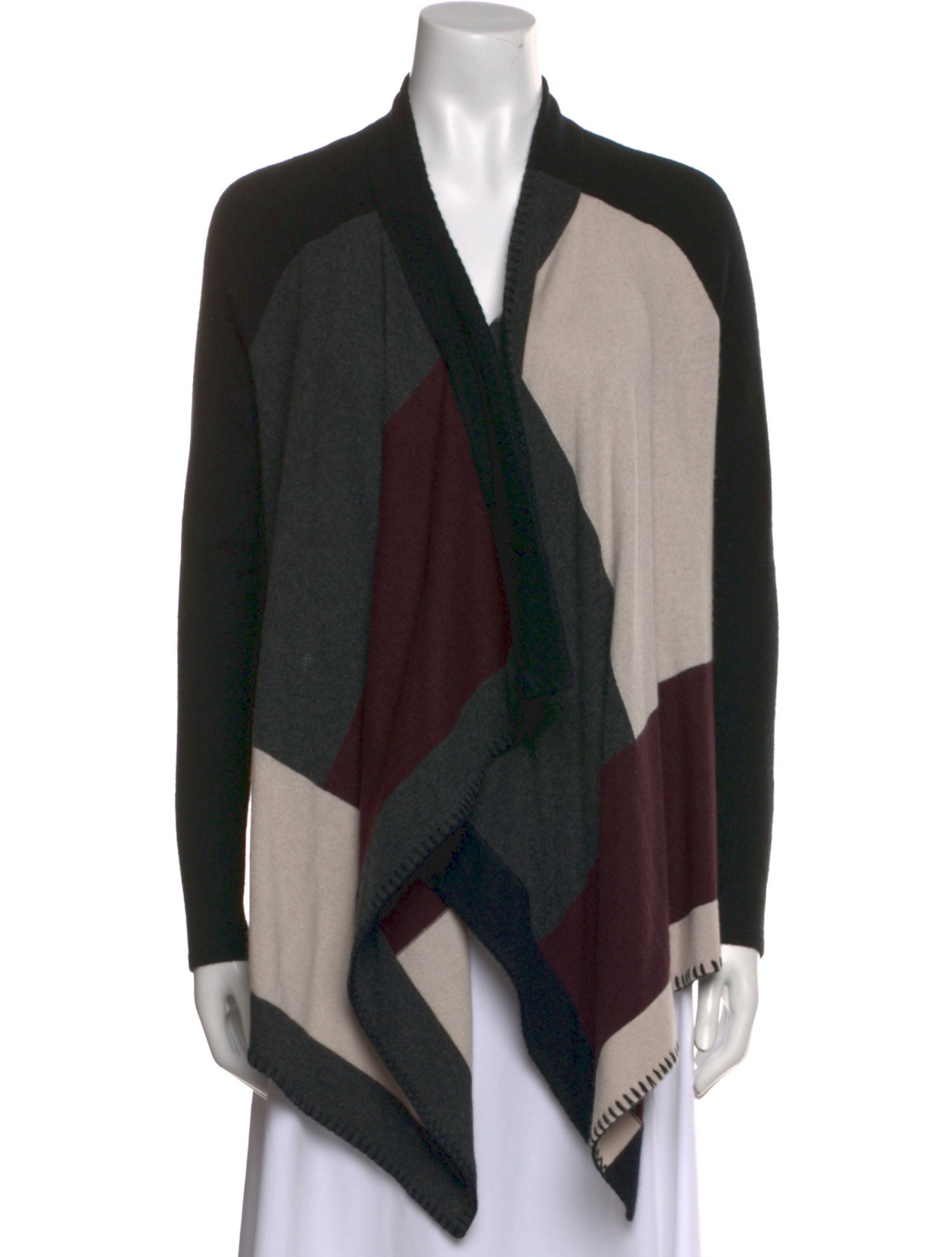Neiman Marcus Cashmere Colorblock Pattern Sweater