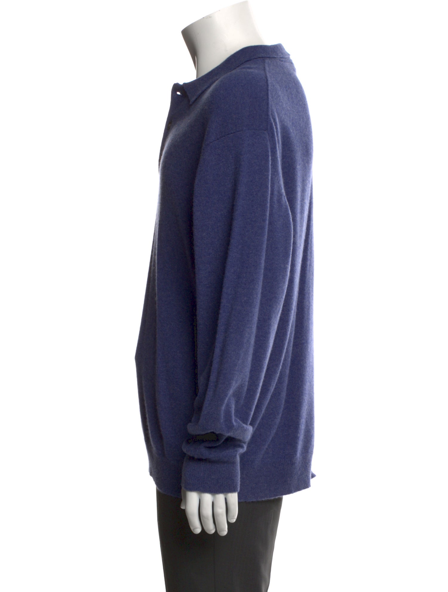 Neiman Marcus Cashmere Collar Polo Sweater