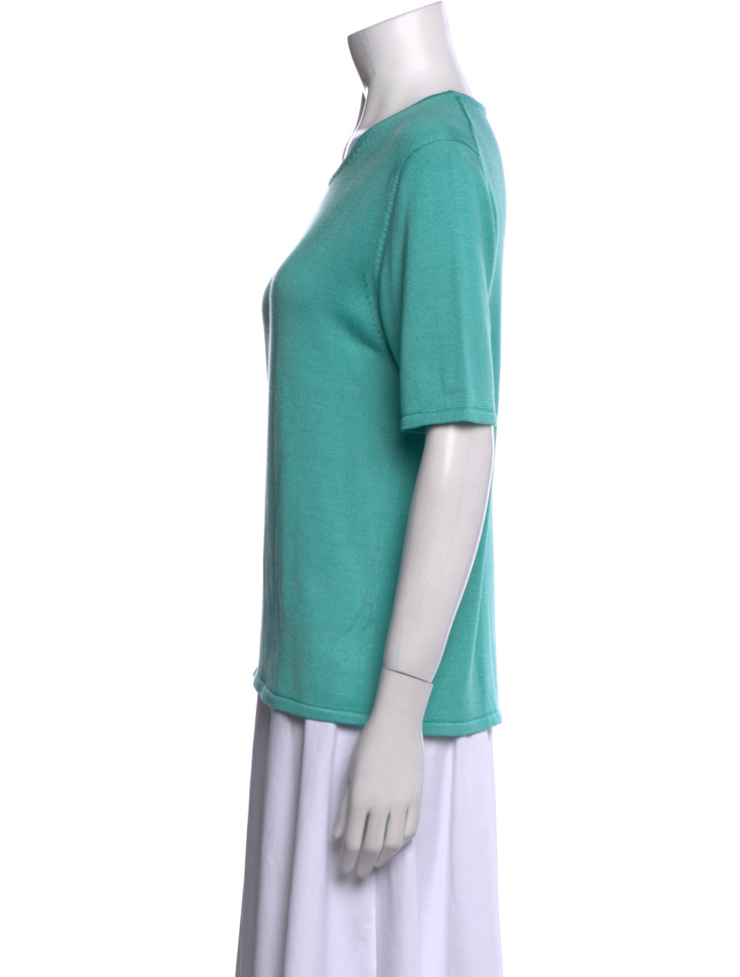 Neiman Marcus Silk Crew Neck T-Shirt