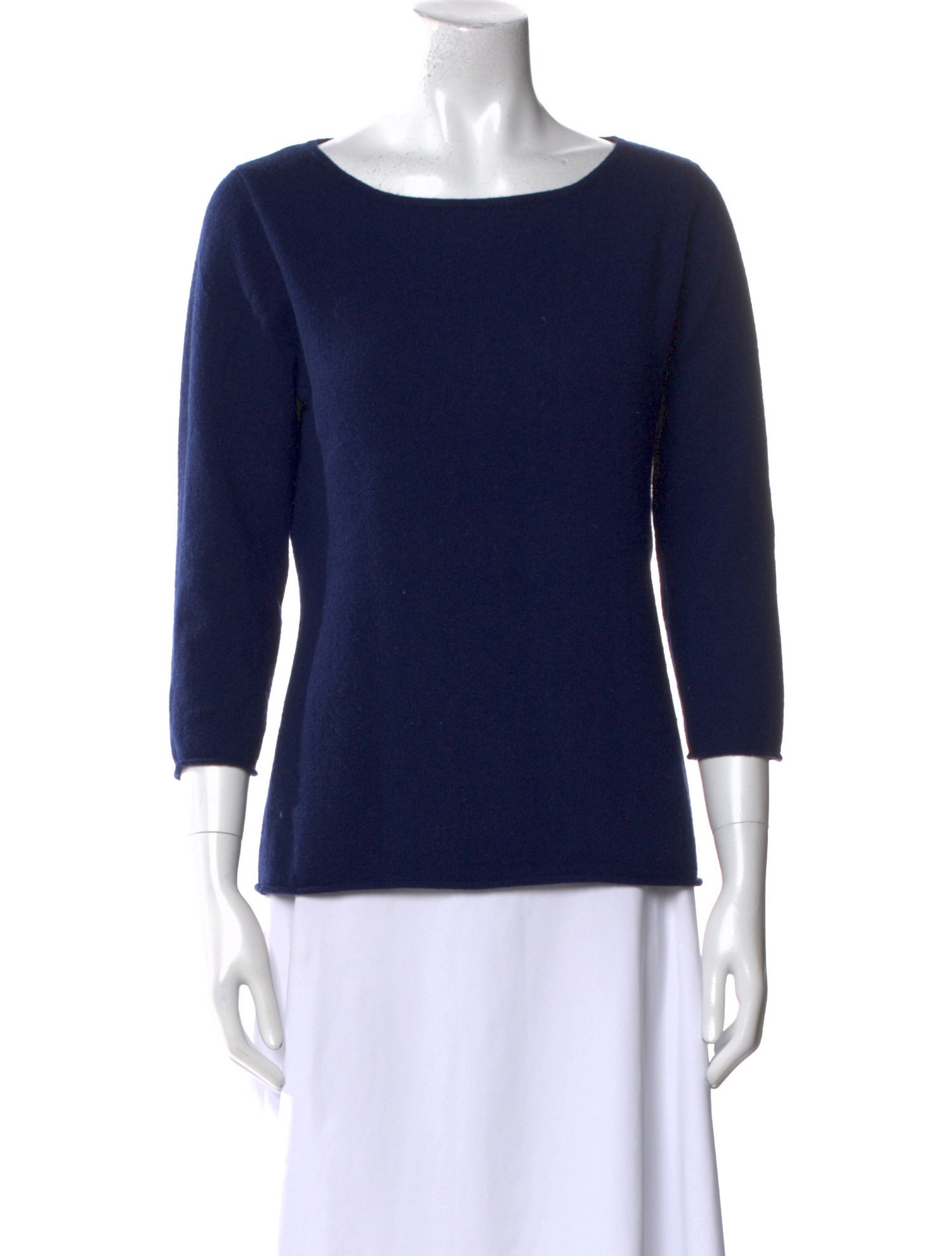 Neiman Marcus Cashmere Bateau Neckline Sweater