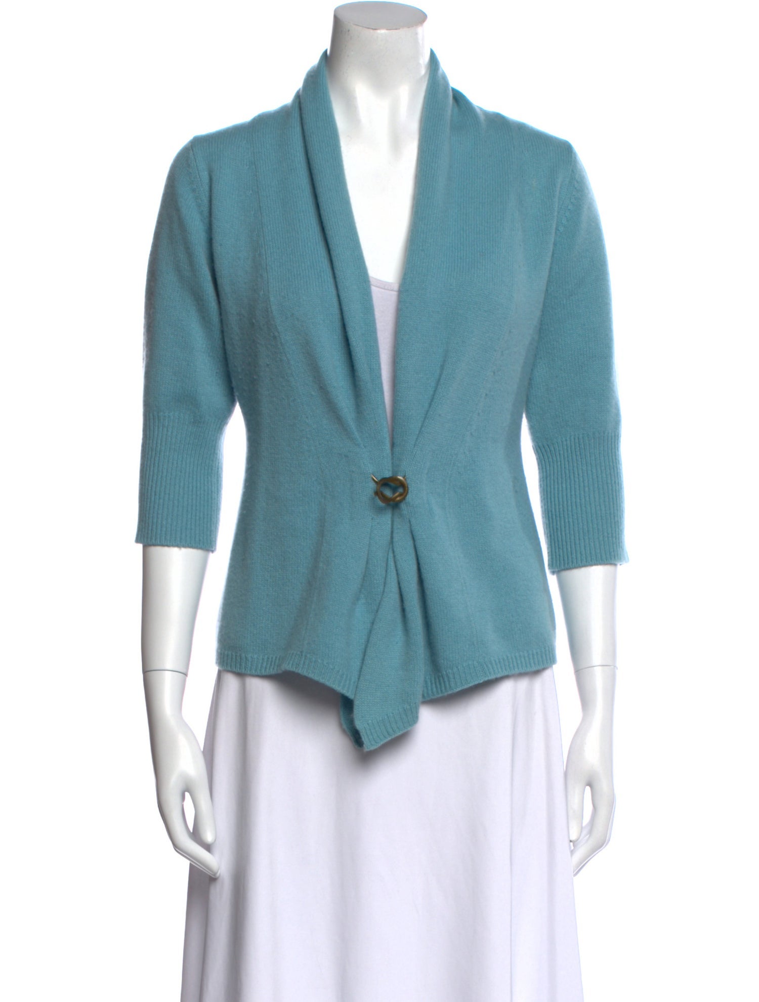 Neiman Marcus Cashmere Plunge Neckline Sweater