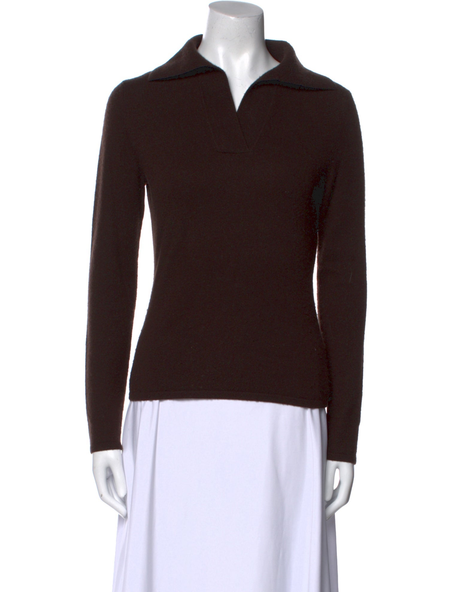Neiman Marcus Cashmere V-Neck Sweatshirt