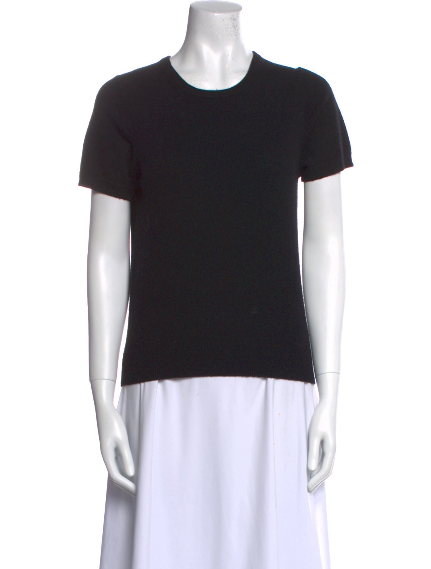 Neiman Marcus Cashmere Crew Neck T-Shirt