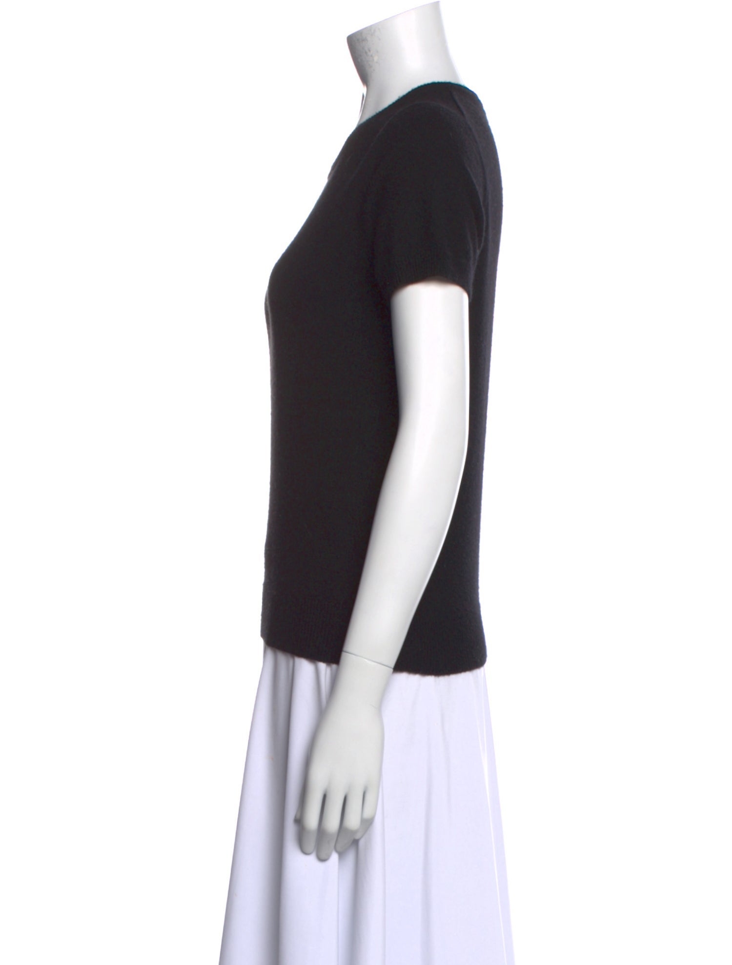 Neiman Marcus Cashmere Crew Neck T-Shirt