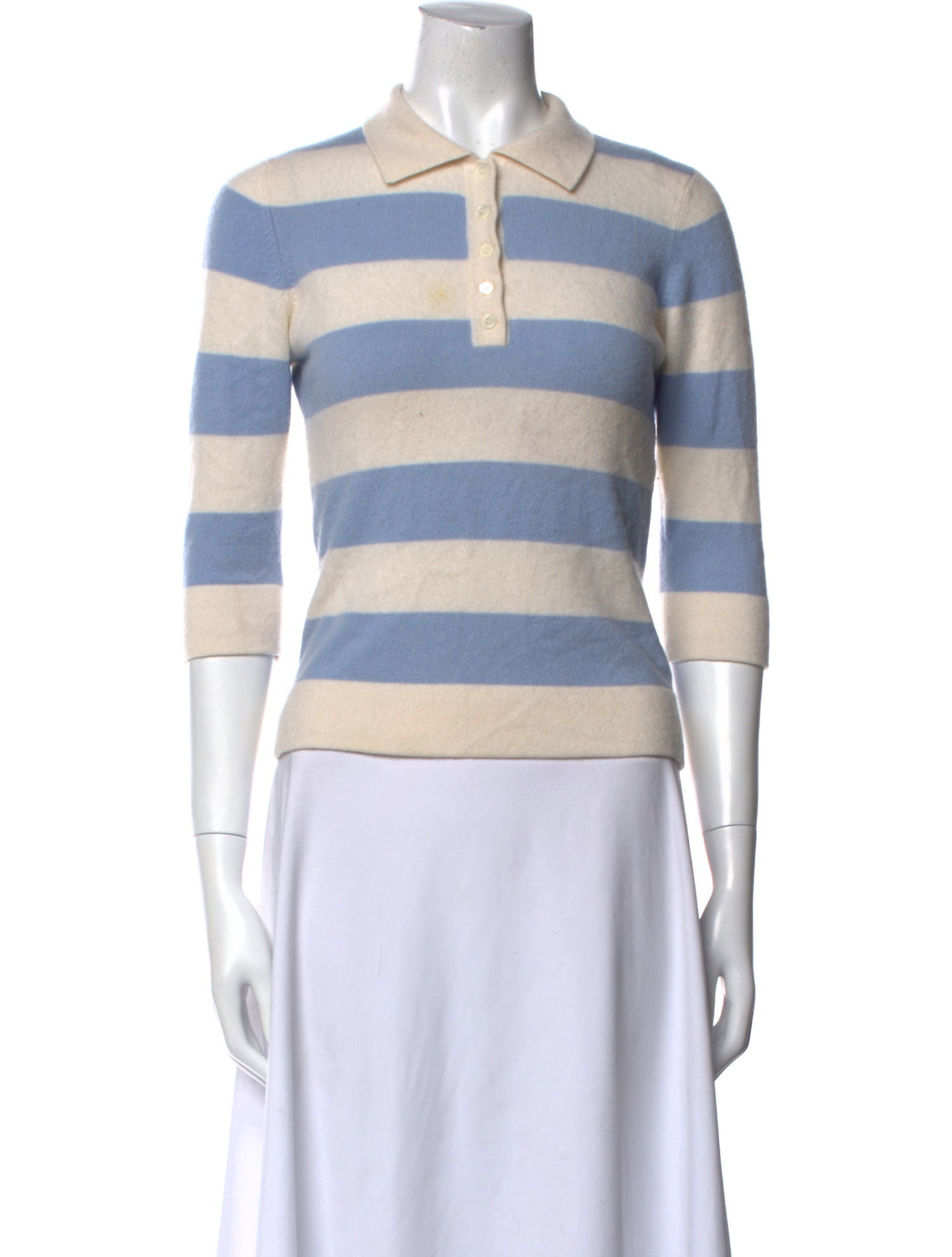 Neiman Marcus Cashmere Striped Sweater