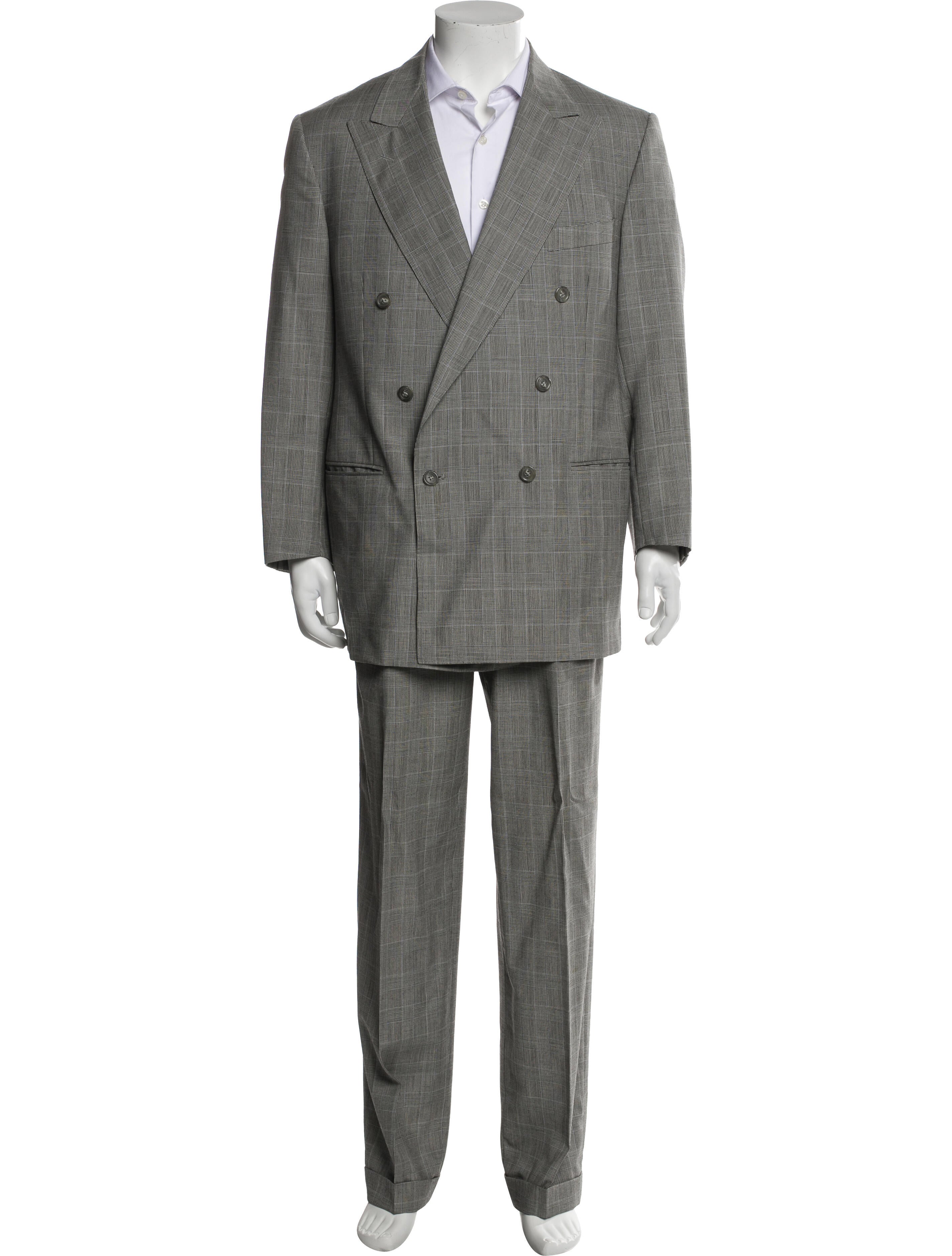 Neiman Marcus Plaid Print Two-Piece Suit