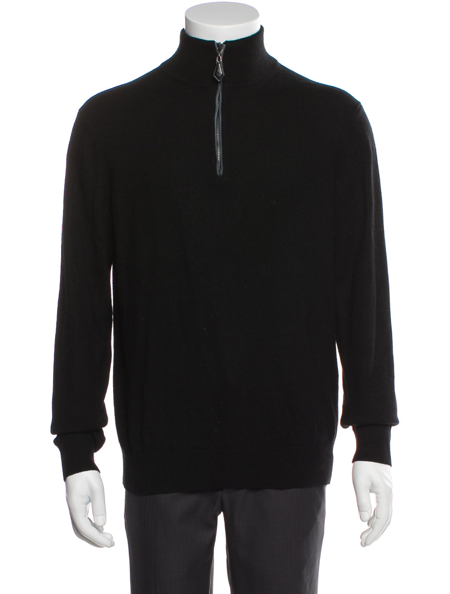 Neiman Marcus Cashmere Turtleneck Polo Sweater