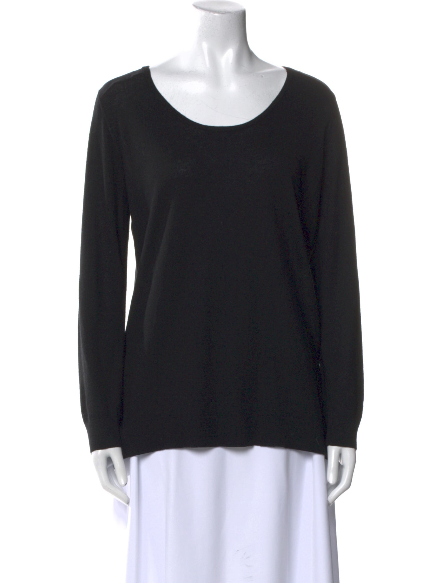 Neiman Marcus Silk Scoop Neck Sweatshirt