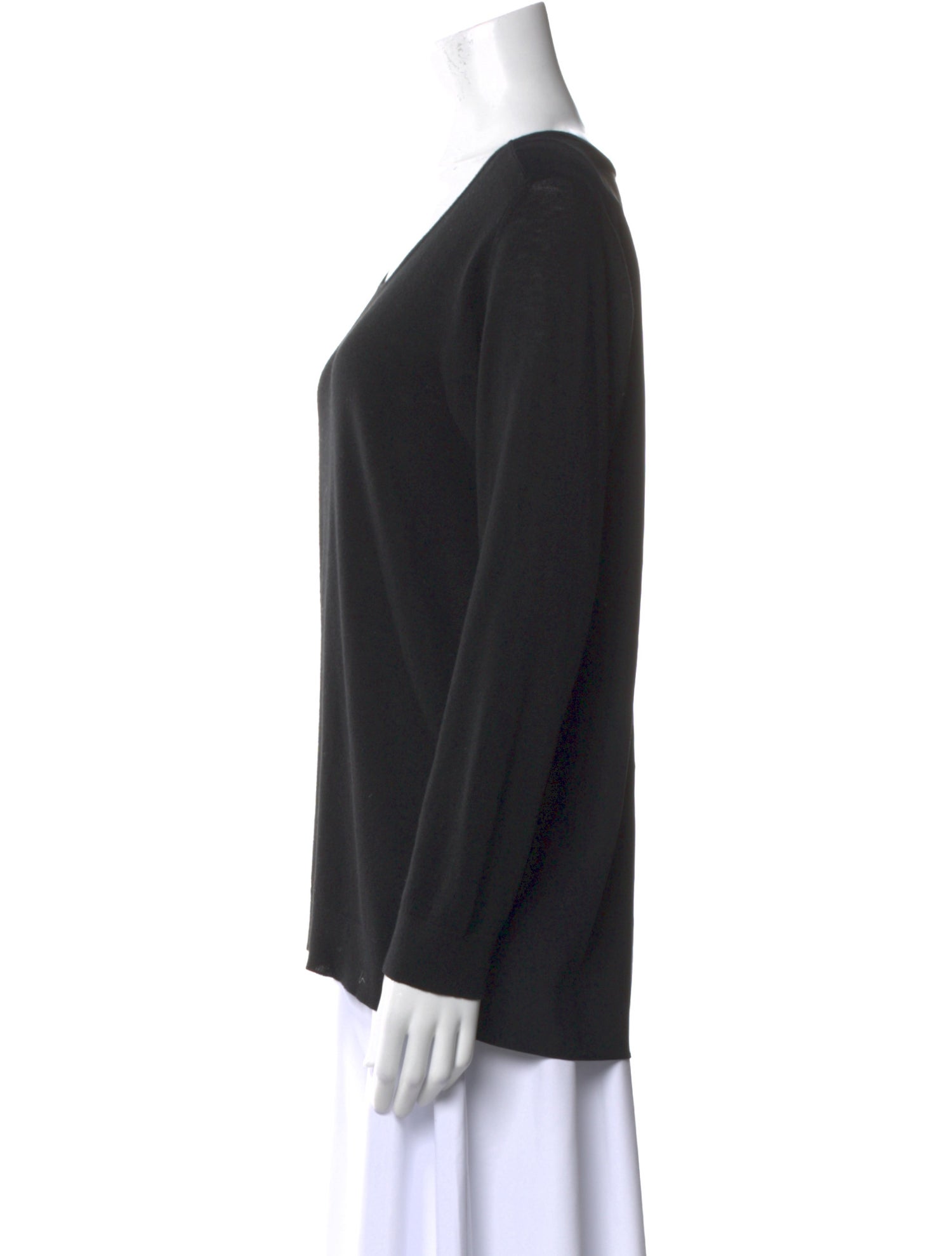 Neiman Marcus Silk Scoop Neck Sweatshirt