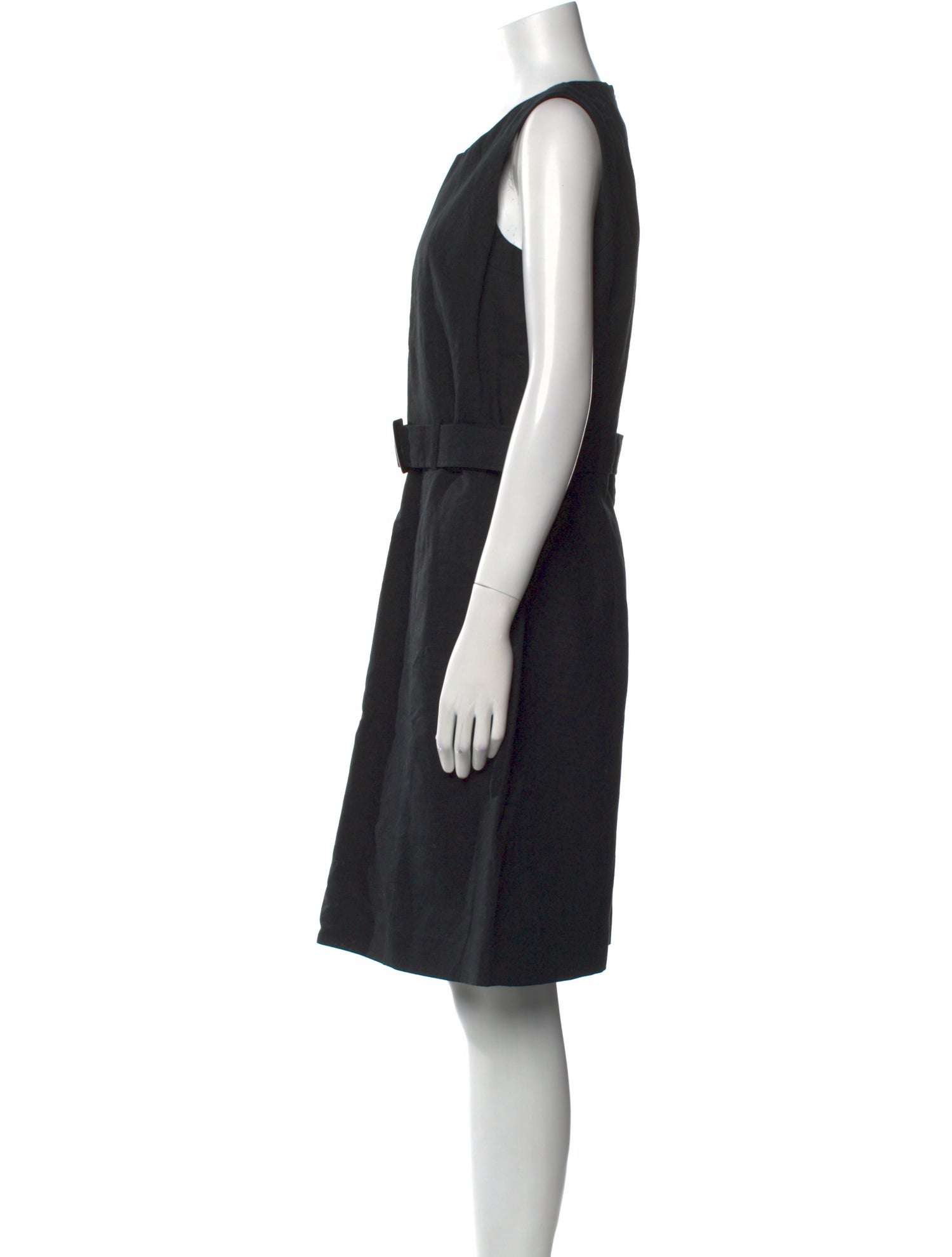 Neiman Marcus Scoop Neck Knee-Length Dress
