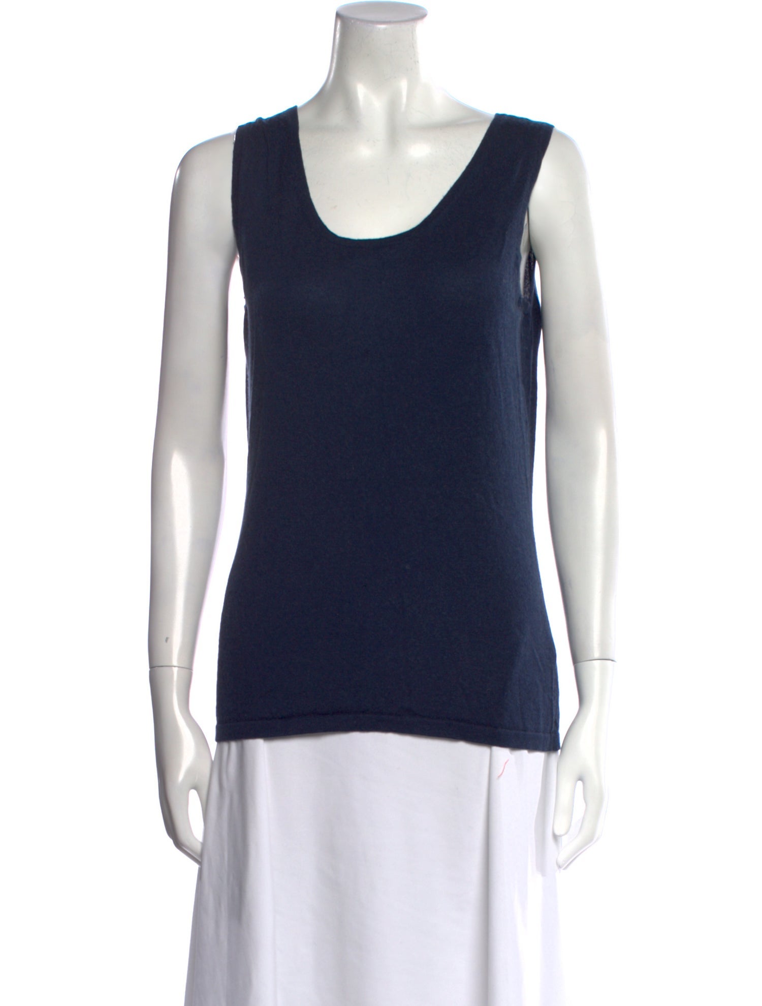 Neiman Marcus Silk Scoop Neck Top