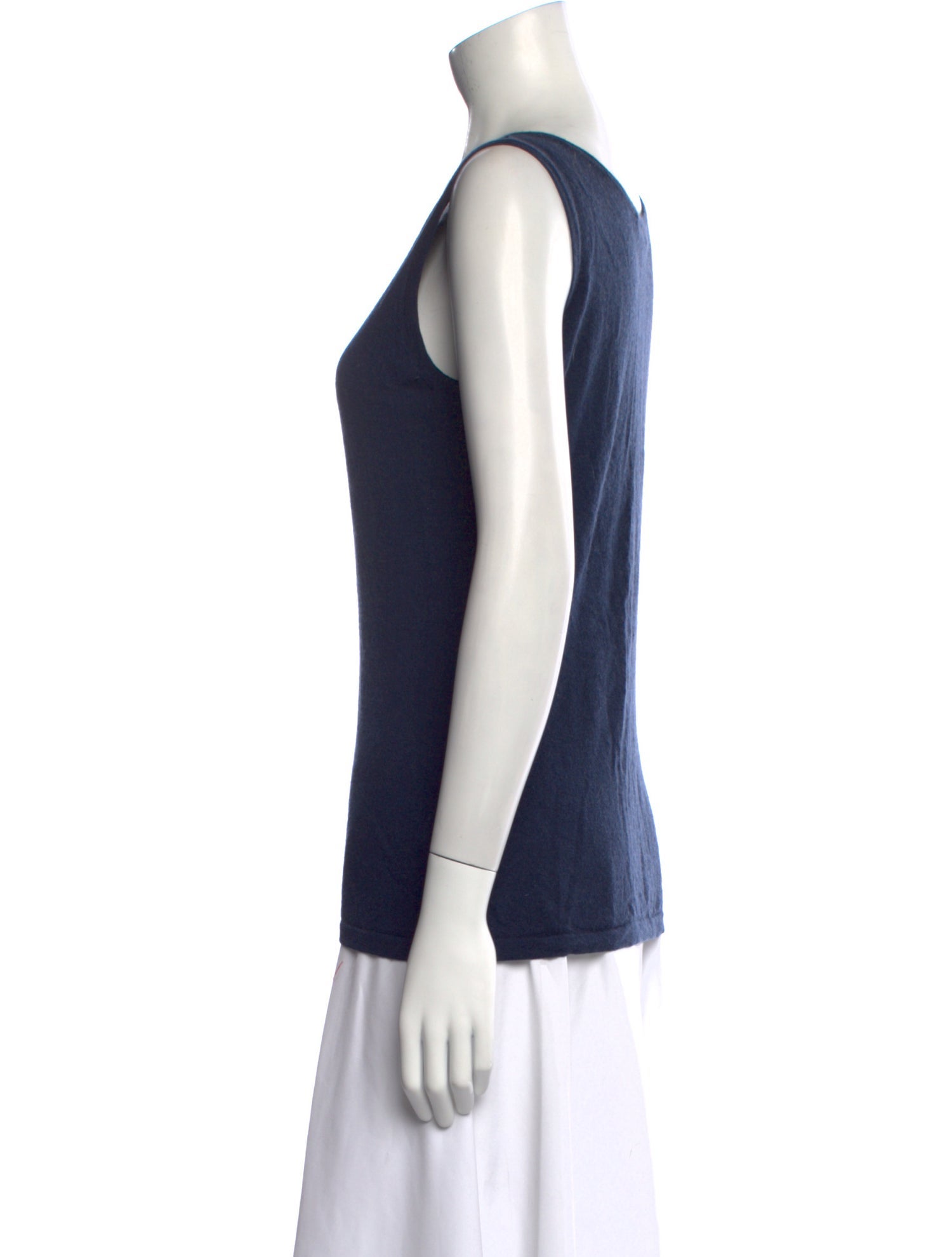 Neiman Marcus Silk Scoop Neck Top