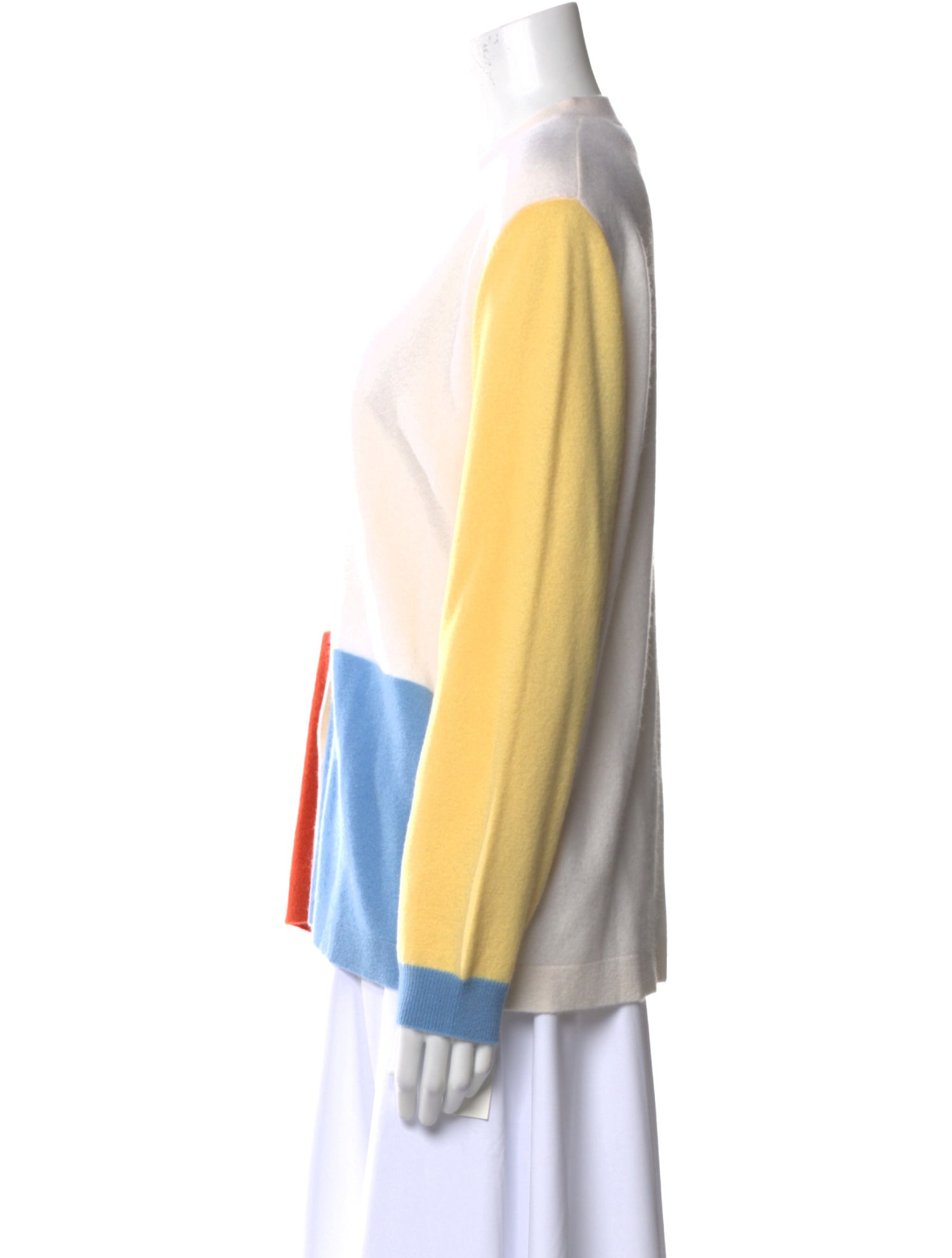 Neiman Marcus Cashmere Colorblock Pattern Sweater