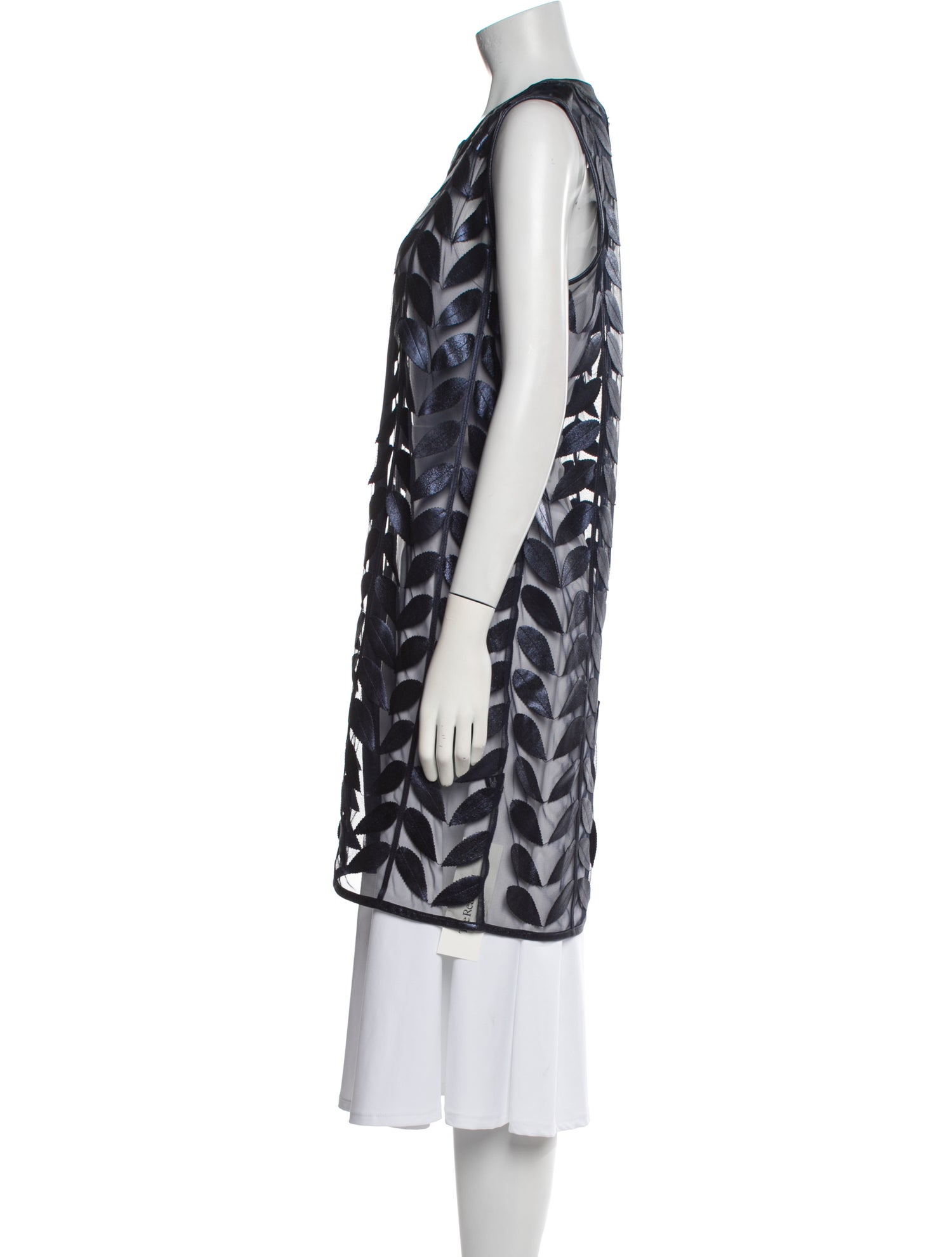 Neiman Marcus Leather Printed Vest w/ Tags