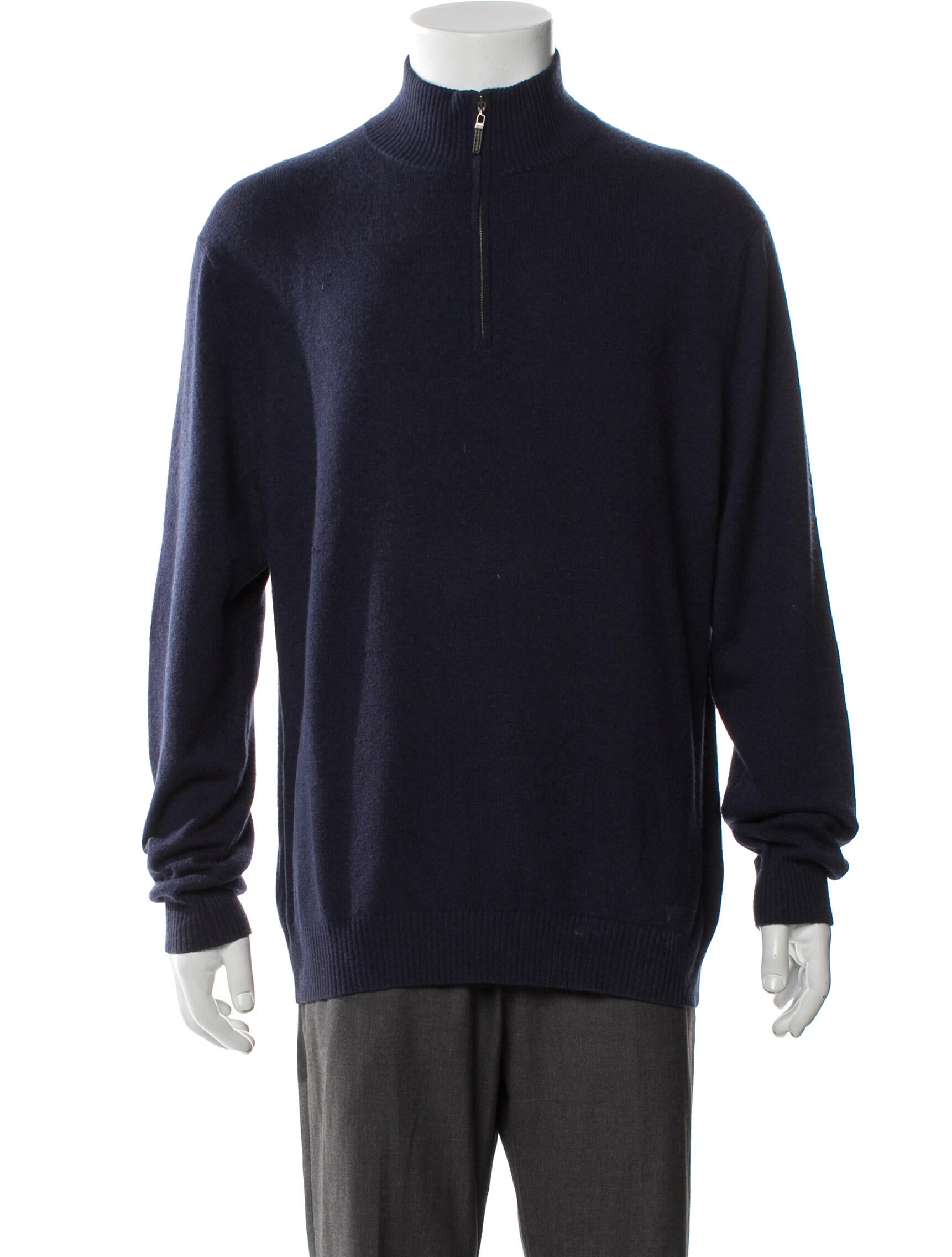 Neiman Marcus Cashmere Turtleneck Polo Sweater