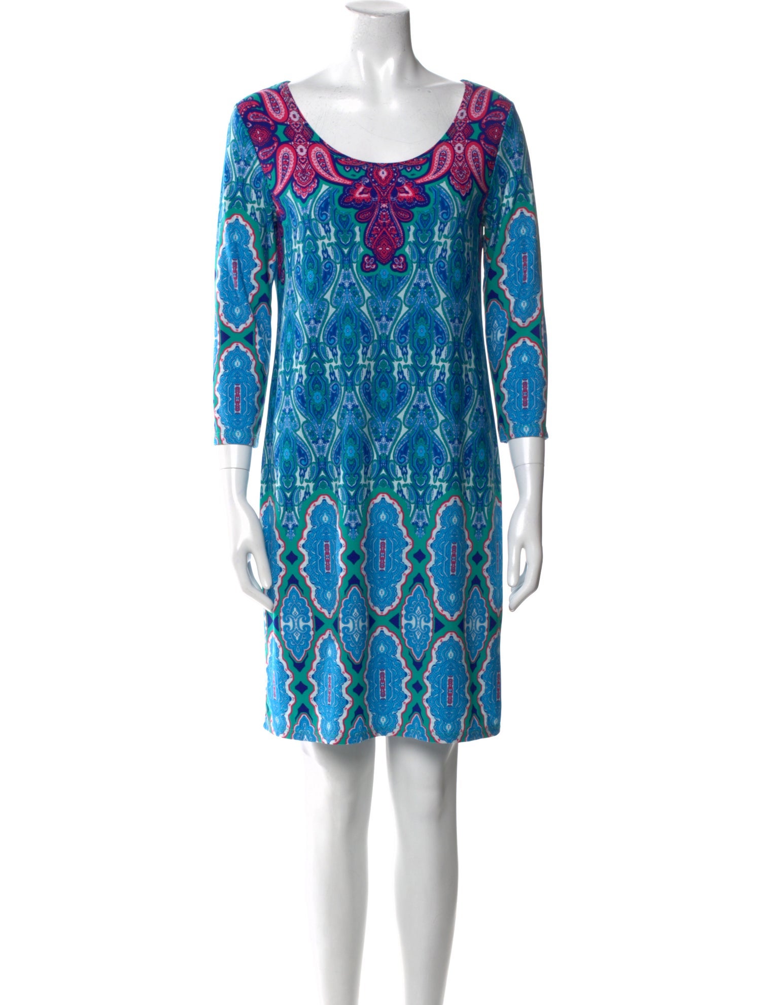 Neiman Marcus Printed Mini Dress