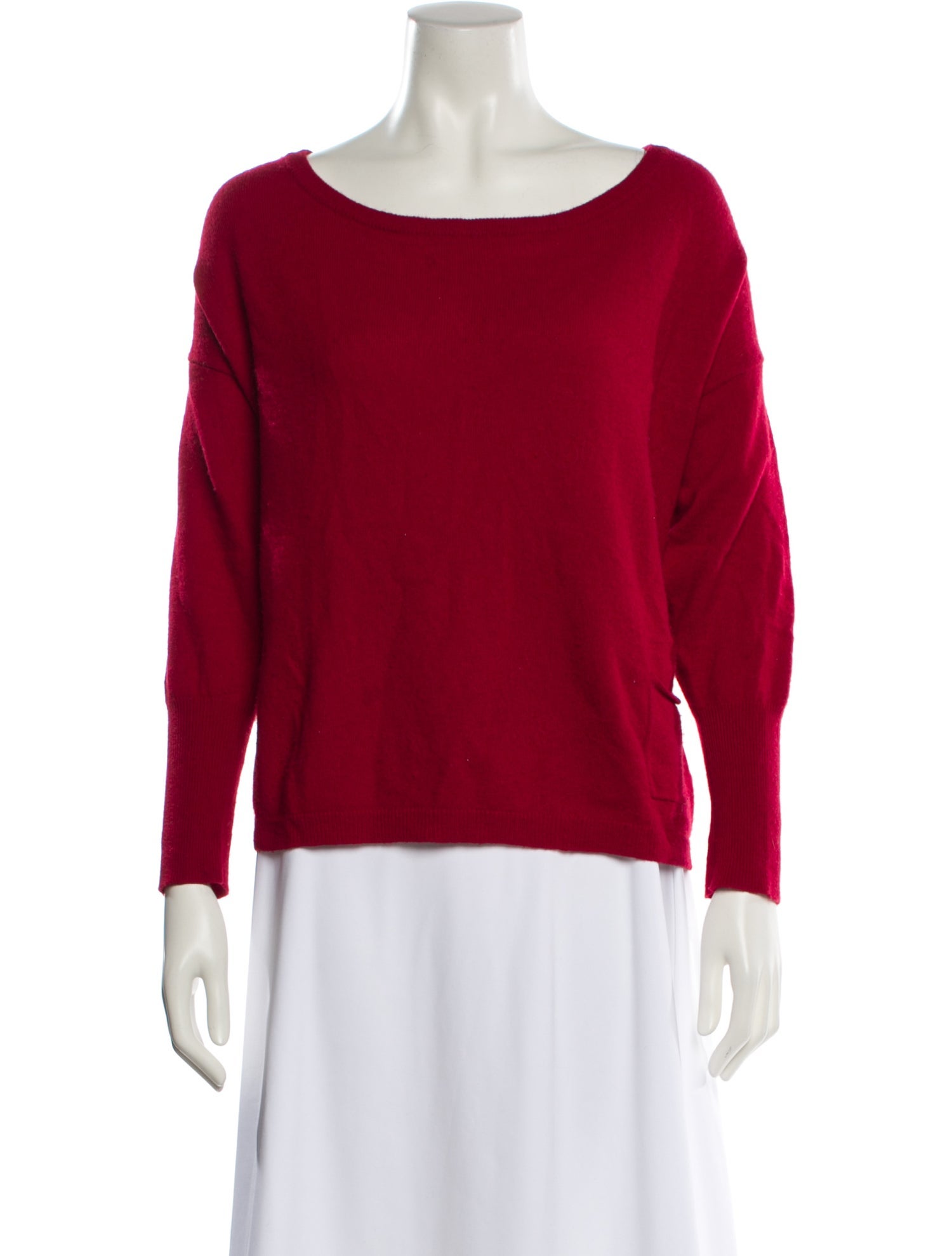 Neiman Marcus Cashmere Bateau Neckline Sweater