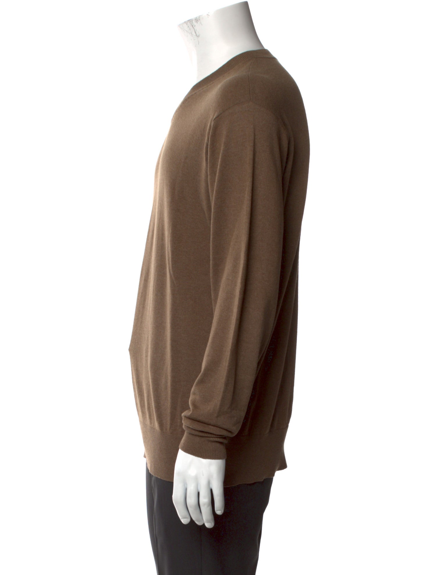 Neiman Marcus Silk V-Neck Pullover