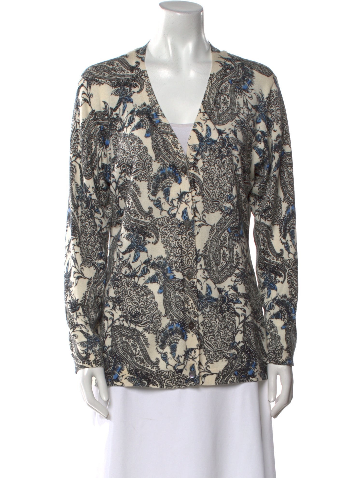 Neiman Marcus Silk Printed Sweater