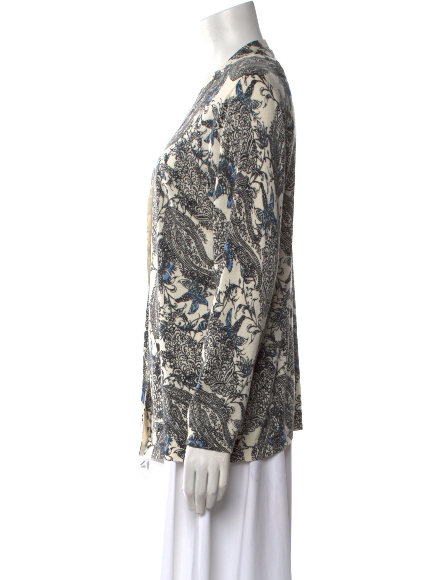 Neiman Marcus Silk Printed Sweater