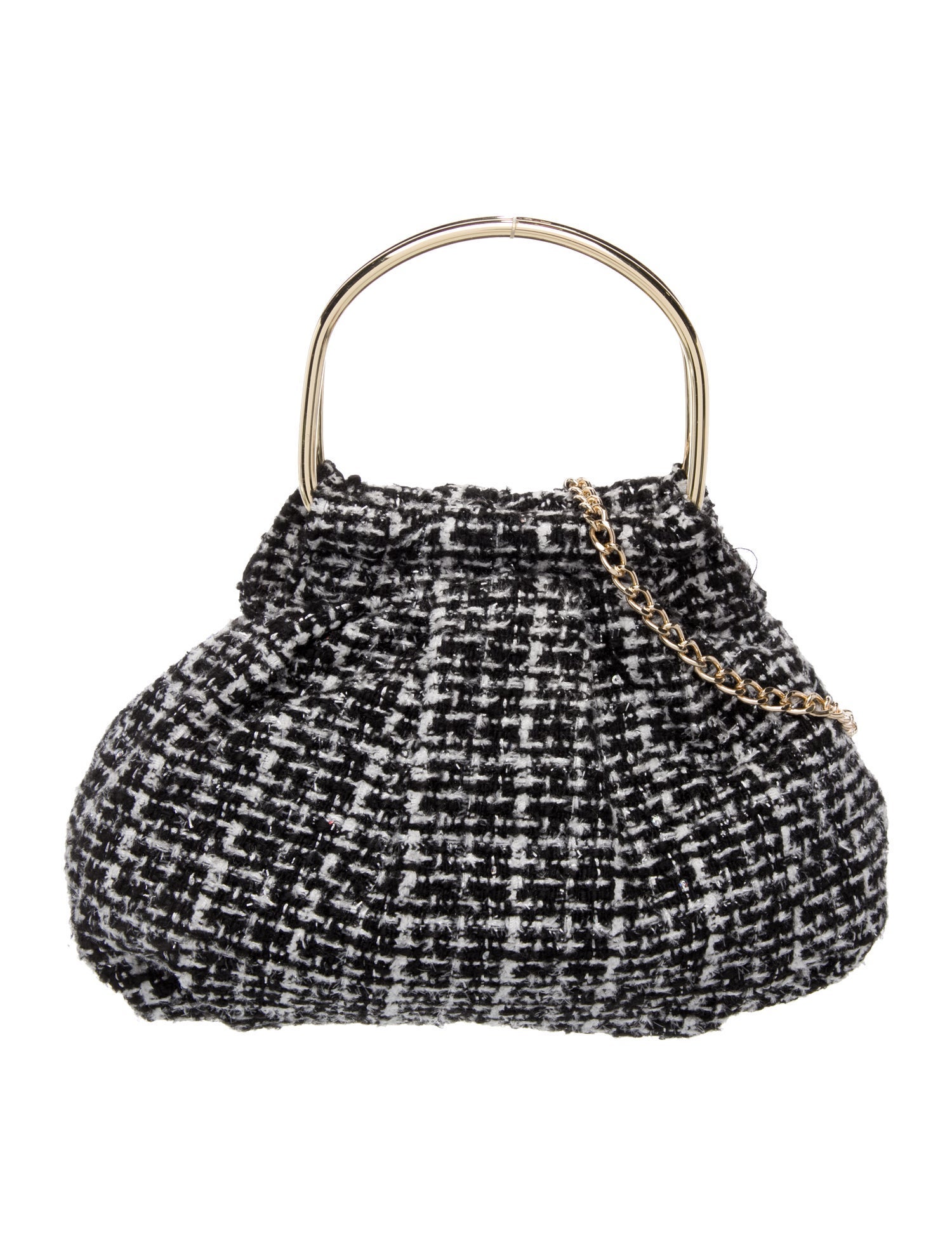 Neiman Marcus Tweed Top Handle Bag