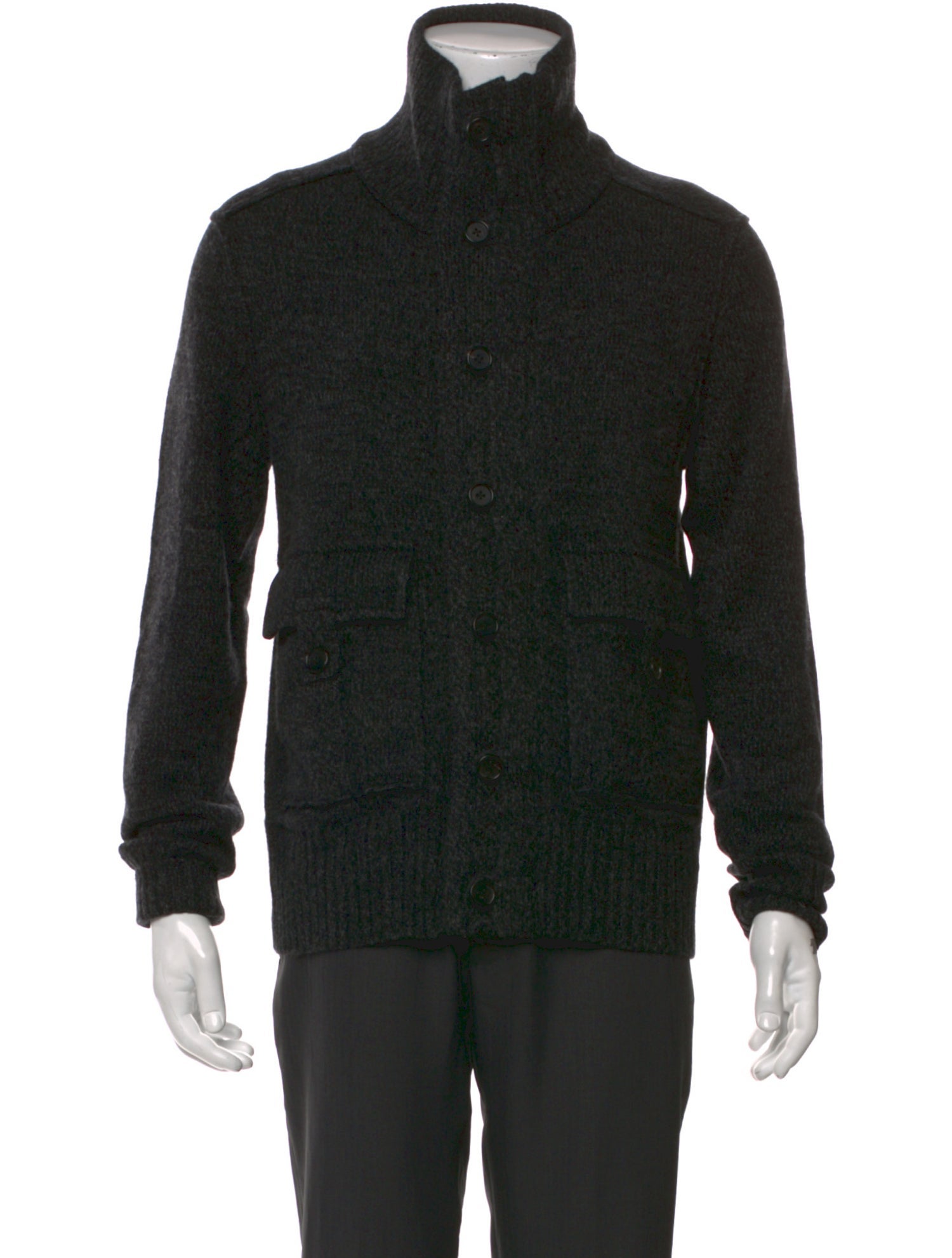 Neiman Marcus Cashmere Turtleneck Cardigan