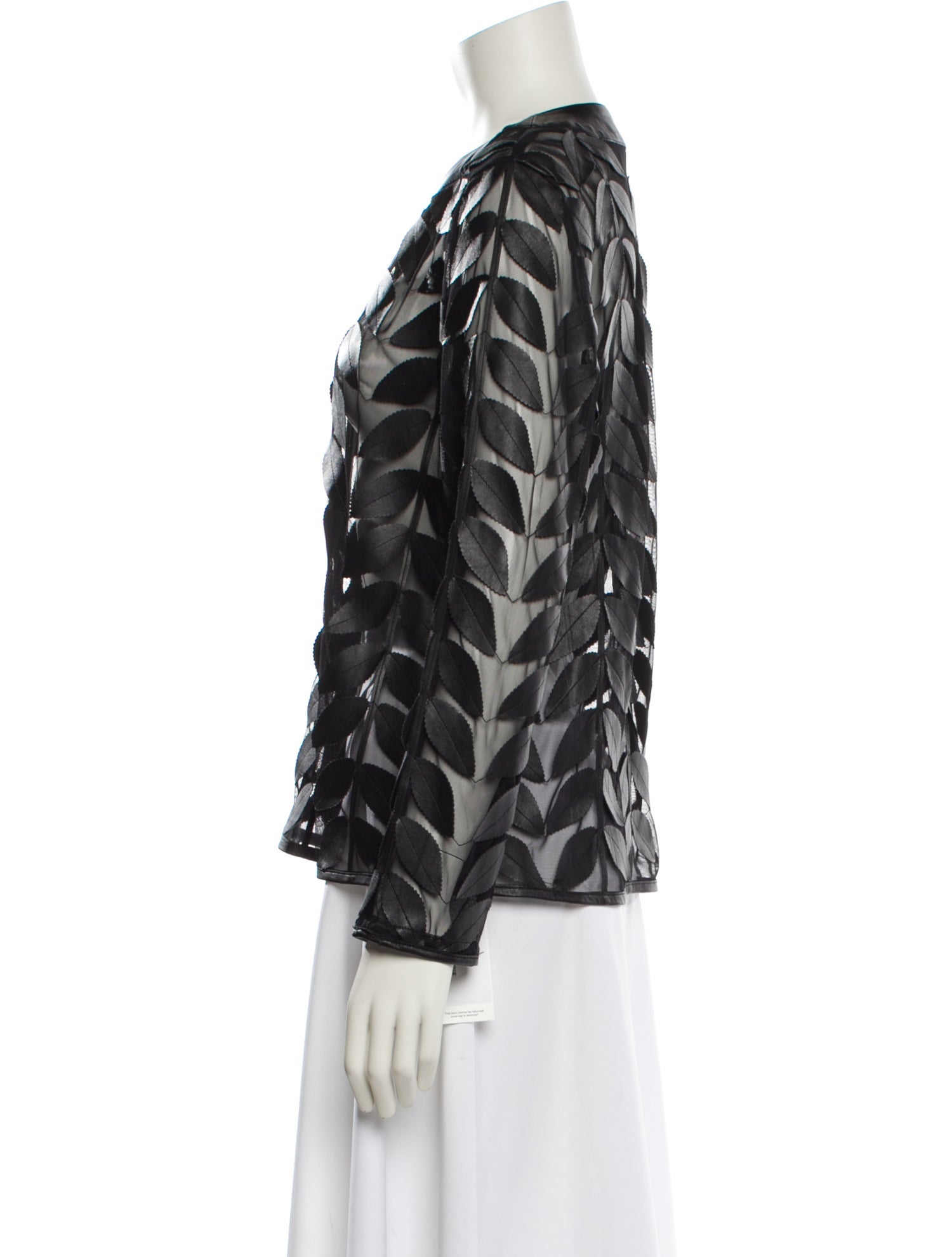 Neiman Marcus Leather Printed Evening Jacket
