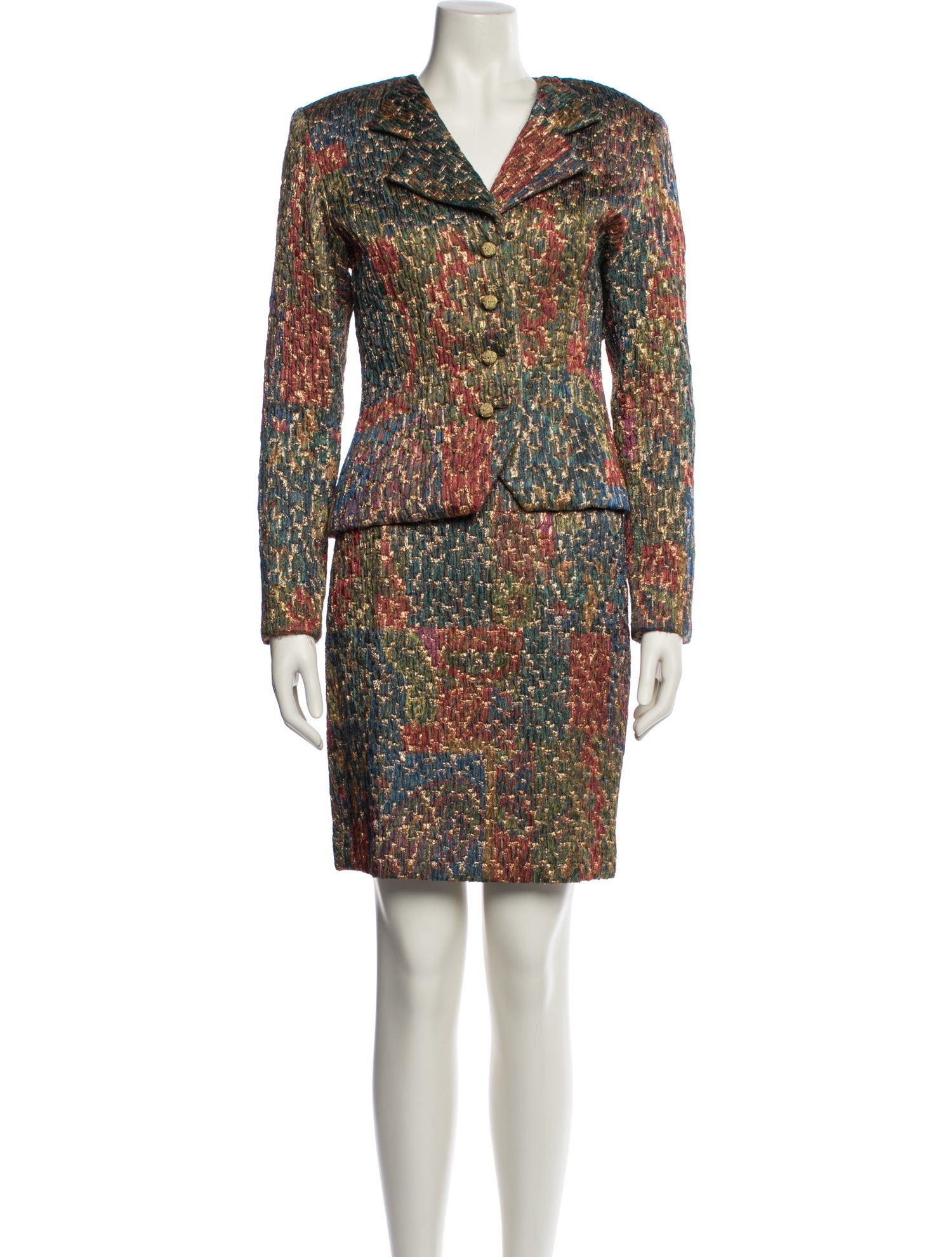 Neiman Marcus Printed Skirt Set