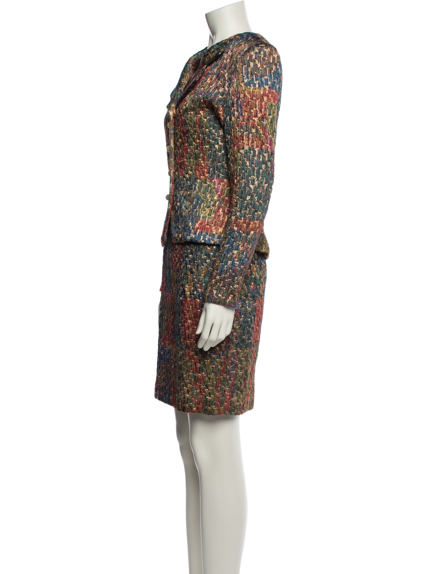 Neiman Marcus Printed Skirt Set