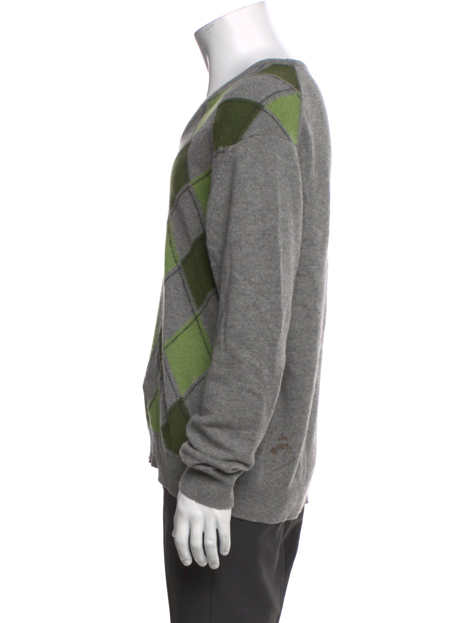 Neiman Marcus Cashmere Plaid Print Pullover